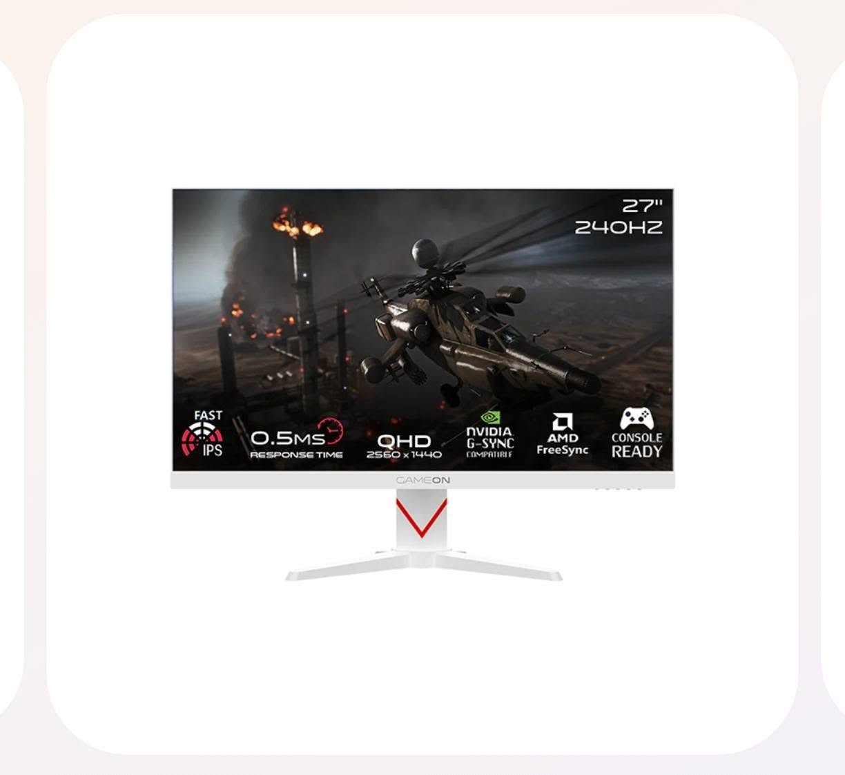 كيم اون 2k ، 250hz استخدام شهر فقط ، وصل ضمان موجود من كرادة ستور ، السعر 280 الف قفل
اسم الشاشة الكامل : GAMEON GOAD27QHD240IPS Dominator Series 27" QHD, 240Hz, MPRT 0.5ms, HDMI 2.1, Fast IPS

الموقع ، المحمودية ، ناحية الرشيد ،  بغداد
ملاحظة ، ماعندي توصيل ، انت ترسل شخص يستلمها ع مسؤوليتك او انت تجي تشوفها وتاخذها ، واتساب ***********

نص مكتوب في الصور:
- GAMEON
- شاشة كيمنك 27 بوصة
- GOAD27QHD240IPS Gaming Monitor
- شاشة ألعاب مقاس 27 إنش بدقة QHD ولوحة IPS تقدم تجربة بصرية مذهلة تجمع بين السلاسة والدقة العالية. بفضل معدل التحديث المرتفع 240Hz وزمن الاستجابة السريع 0.5ms
- 350,000 د.ع
- 1
- إضافة للسلة
- 27" 240HZ FAST IPS 0.5MS RESPONSE TIME QHD 2560 x 1440 NVIDIA G-SYNC COMPATIBLE AMD FreeSync CONSOLE READY GAMEON