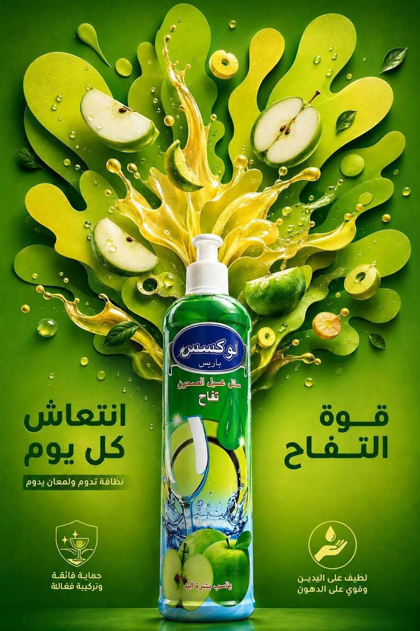زاهي الوكسس باريس 1لتر
سعره 9000
اللاستفسار الاتصال ***********

نص مكتوب في الصور:
- انتعاش كل يوم نظافة تدوم ولمعان يدوم حماية فائقة وتركيبة فعالة قوة التفاح لطيف على اليدين وقوي على الدهون