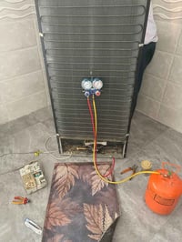 شغل اليوم لحيم ليك + شحن غاز ثلاجه بابين  حي الغدير  سيد ليث 078556109...