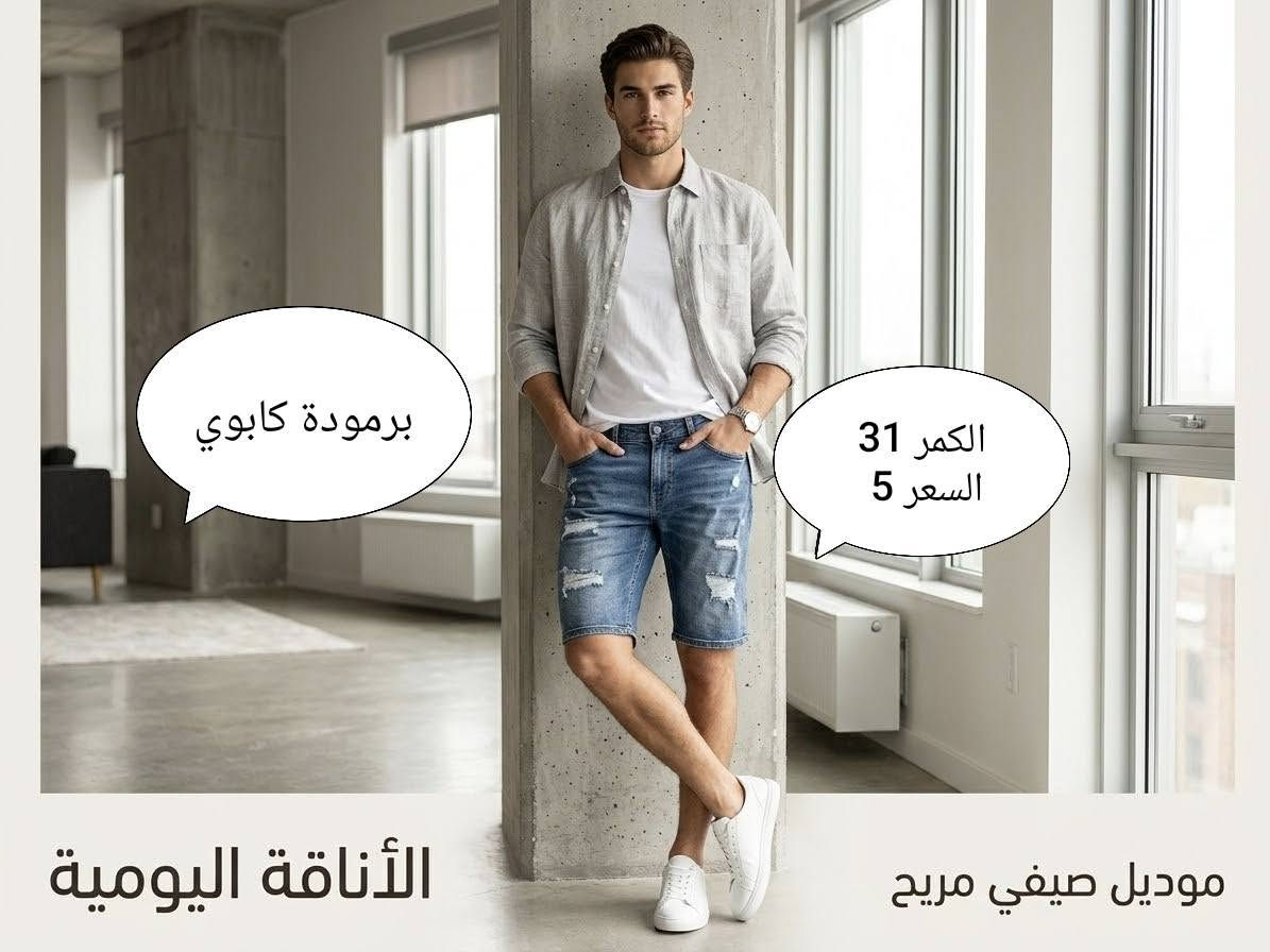 قطنية • برمودة كاوبوي • هودي 5XL