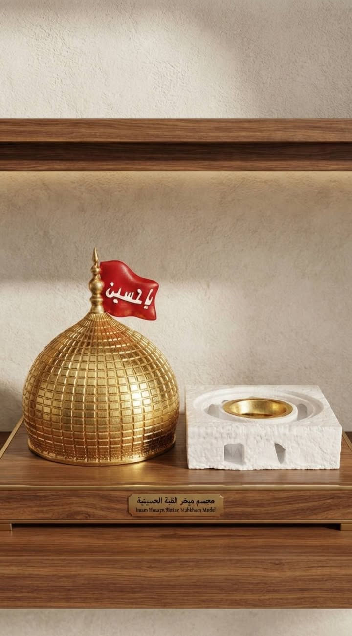 🕌 عبيق الروح… من كربلاء إلى بيتك 🌹
مبخرة بتصميم مستوحى من قبة حرم الإمام الحسين (عليه السلام)، تجمع بين جمال التفاصيل وروح المكان المقدّس.
✨ قطعة مميزة تضيف لمسة إيمانية وجمالية إلى منزلك، وتمنح المكان عبقًا يفوح بذكريات كربلاء ومحبة الإمام الحسين (عليه السلام).
🎁 هدية تحمل معنى… وتفصيلًا يبقى في الذاكرة.
عبيق الروح… حين يجتمع عبق الطيب مع جمال قبة الحسين.
📍 متوفرة الآن
***********

نص مكتوب في الصور:
- مبخرة قبة الإمام الحسين رمزٌ للولاء .. وعبيرٌ للروح مبخرة بتصميم فريد على شكل قبة مرقد الإمام الحسين (عليه السلام). لتضفي على مجلسك عبقاً روحانياً يذكرك دائماً بأعظم المواقف. تصميم مميز على شكل قبة الإمام الحسين (ع) جودة عالية من مواد متينة ومقاومة للحرارة توزيع مثالي للروائح لأجواء روحانية مميزة مناسبة كهدية لأحبة أهل البيت (ع) بخورك .. على قبة الحسين اطلبها الآن متوفر الآن توصيل سريع ضمان الجودة
- هدايا نتا
- HADIENA
- هدايانا