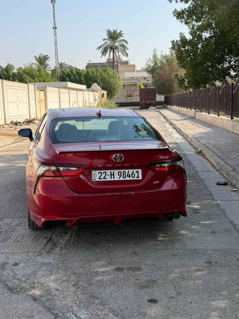 � كامري 2022 SE وارد أمريكي للبيع
🔸 اللون: ماروني
🔸 الموديل: 2022 SE
🔸 وارد أمريكي
🔸 السيارة فول أوبشن عدا الفتحة
🔸 كير + مكينة + تبريد + كهربائيات بحالة جيدة
🔸 صدر الباتر جديد بالكامل
🔸 بيها 5 قطع صبغ، وصور الحادث موجودة بالمنشور
🔸 بيها تعمير بالشاصي، والحادث موضح بالصور
🔸 صفحة السكن بدون قص، فقط تعمير
🔸 السيارة عليها حالوب بغداد
🔸 رقم أربيل دولي جديد
🔸 السنوية جديدة وباسمي
🔸 التحويل وكالة، وثاني يوم يتم التحويل

💰 السعر: 143 مليون، وقابل للتفاوض

📍 مكان السيارة: بغداد

📞 للاستفسار: ***********
