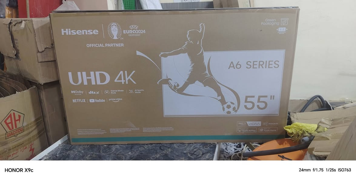 بلازما حجم الشاشة : 55 بوصة.
. الدقة 4K Ultra HD لعرض صور واضحة ونقية.
. التطبيقات الذكية: يدعم تطبيقات مثل نتفليكس )YouTube( يوتيوب )Netflix( وبرايم فيديو (Prime Video).
. أوضاع الأداء: مزود بوضع الألعاب المحسن (Game Mode Plus) ووضع الرياضة المدعوم بالذكاء الاصطناعي (Al .(Sports Mode
. الصوت يدعم تقنيات الصوت المتقدمة مثل (DTS) لتعزيز؟ السعر ٥٢٥ جديد وليس مستعمل ***********

نص مكتوب في الصور:
- HONOR X9c
- 24mm f/1.75 1/25s ISO784