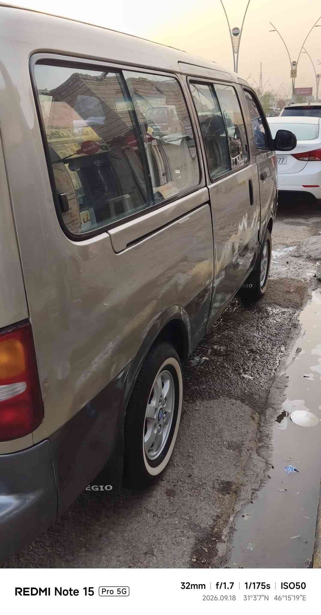 السلام عليكم سياره بريجو جديده للبيع موديل 2002 سياره مصفايه مرور مكفوله بس الحجل مالتها مصبوغ سياره خير من الله مكان السياره مركز الناصريه اتصل على هذا الرقم ***********

نص مكتوب في الصور:
- REDMI Note 15 Pro 5G 23mm | f/1.7 | 1/155s | ISO50 2026.09.18 31°3'7"N 46°15'18"E
- REDMI Note 15 Pro 5G 32mm f/1.7 1/130s ISO50 2026.09.18 31°3'7"N 46°15'18"E
- REDMI Note 15 Pro 5G 30mm | f/1.7 | 1/114s | ISO50 2026.09.18 31°3'7"N 46°15'18"E
- REDMI NOTE 15 Pro 5G 32mm | f/1.7 | 1/100s | ISO80 2026.09.18 31°3'7"N 46°15'18"E
- REDMI Note 15 Pro 5G 32mm | f/1.7 | 1/148s | ISO50 2026.09.18 31°3'7"N 46°15'19"E
- REDMI Note 15 Pro 5G 32mm f/1.7 1/175s ISO50 2026.09.18 31°3'7"N 46°15'19"E
- REDMI Note 15 Pro 5G 32mm | f/1.7 | 1/100s | ISO160 2026.09.18 31°3'7"N 46°15'18"E
- REDMI Note 15 Pro 5G 32mm f/1.7 1/100s ISO200 2026.09.18 31°3'7"N 46°15'18"E