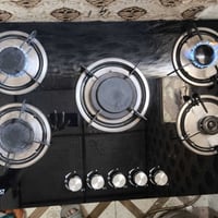 طباخ غاز • ٥ عيون • زجاج ديكور