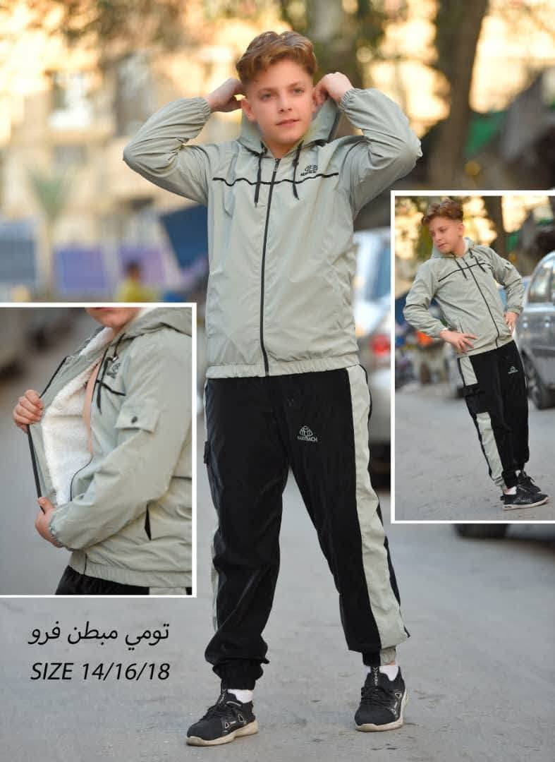 الجديد من ملبوسات شيدا 
تراك برشوت رجالي مبطن غربول قياسات /M/L/XLمتوفر باربع الوان

نص مكتوب في الصور:
- تومي مبطن فرو
- SIZE 14/16/18
- تومي مبطن فرو SIZE 14/16/18
- SIZE : 2XXL-3XXL-4XXL MODEL : 2755 مبطن غريول
- مخير مبطن غربول
- SIZE : 14-16-18
- MODEL : 2752
- Deniz Fashion مبطن غربول SIZE: 2XXL-3XXL-4XXL MODEL: 2755
- مبطن غريول
- SIZE :
- 2XXL-3XXL-4XXL
- MODEL : 2755