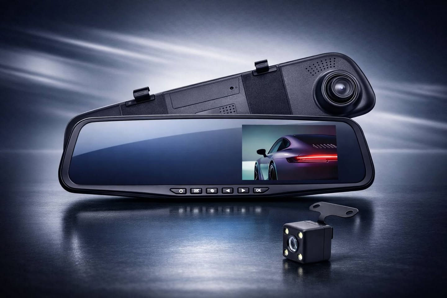مرآة السيارة الذكية Vehicle Blackbox DVR - كاميرا مزدوجة وشاشة 4.5 بوصة
• الموديل: Z-3061.

كاميرا داش كام متطورة مدمجة داخل مرآة الرؤية الخلفية، تمنحك تسجيلًا كاملًا للطريق من الأمام والخلف مع شاشة عرض مدمجة لتعزيز أمان قيادتك.

• شاشة عرض مدمجة: تأتي بشاشة مقاس 4.5 بوصة من نوع TFT مدمجة في المرآة لمتابعة التسجيل مباشرة.

• تصوير عالي الدقة: تدعم تسجيل الفيديو بدقة Full HD 1080P لضمان وضوح التفاصيل والصور.

• عدسة واسعة الزاوية: مزودة بعدسة رؤية عريضة (Wide-angle lens) بزاوية 170 درجة لتغطية أكبر مساحة ممكنة من الطريق.

• نظام تسجيل الطوارئ: يحتوي على مستشعر G-Sensor الذي يقوم بحماية الفيديوهات من المسح عند حدوث اصطدام.

• خاصية الرؤية الليلية: تدعم تقنية Night Vision لتحسين جودة التصوير في ظروف الإضاءة المنخفضة.

• مراقبة ذكية: تدعم ميزات اكتشاف الحركة (Motion Detection) والتسجيل الدوري (Cyclic Recording) لضمان عدم توقف التسجيل.

المواصفات:
• دقة الفيديو: 1920x1080P / 1280x720P.
• صيغة الفيديو: MOV (H.264, Audio: AAC).
• تخزين الذاكرة: تدعم بطاقة ذاكرة TF حتى 32 جيجابايت كحد أقصى.
• البطارية: مدمجة بسعة 150mAh.
• واجهة الطاقة: 12-24V 2A.
• اللغات: تدعم لغات متعددة.
• الميكروفون والسبيكر: مدمج داخل الجهاز.

محتويات العلبة:
• مرآة الرؤية الخلفية المزودة بالكاميرا والشاشة.
• كاميرا خلفية إضافية.
• وصلات التركيب والطاقة.
السعر 25 الف
لدينا توصيل لجميع المحافظات العراق 
للحجز مراسلتنه على الصفحه او واتساب 
***********
