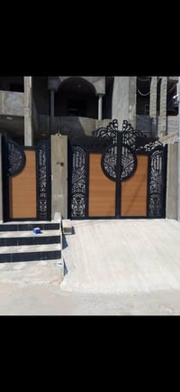 حدادة أبواب • تصميم مودرن • الأنبار رمادي