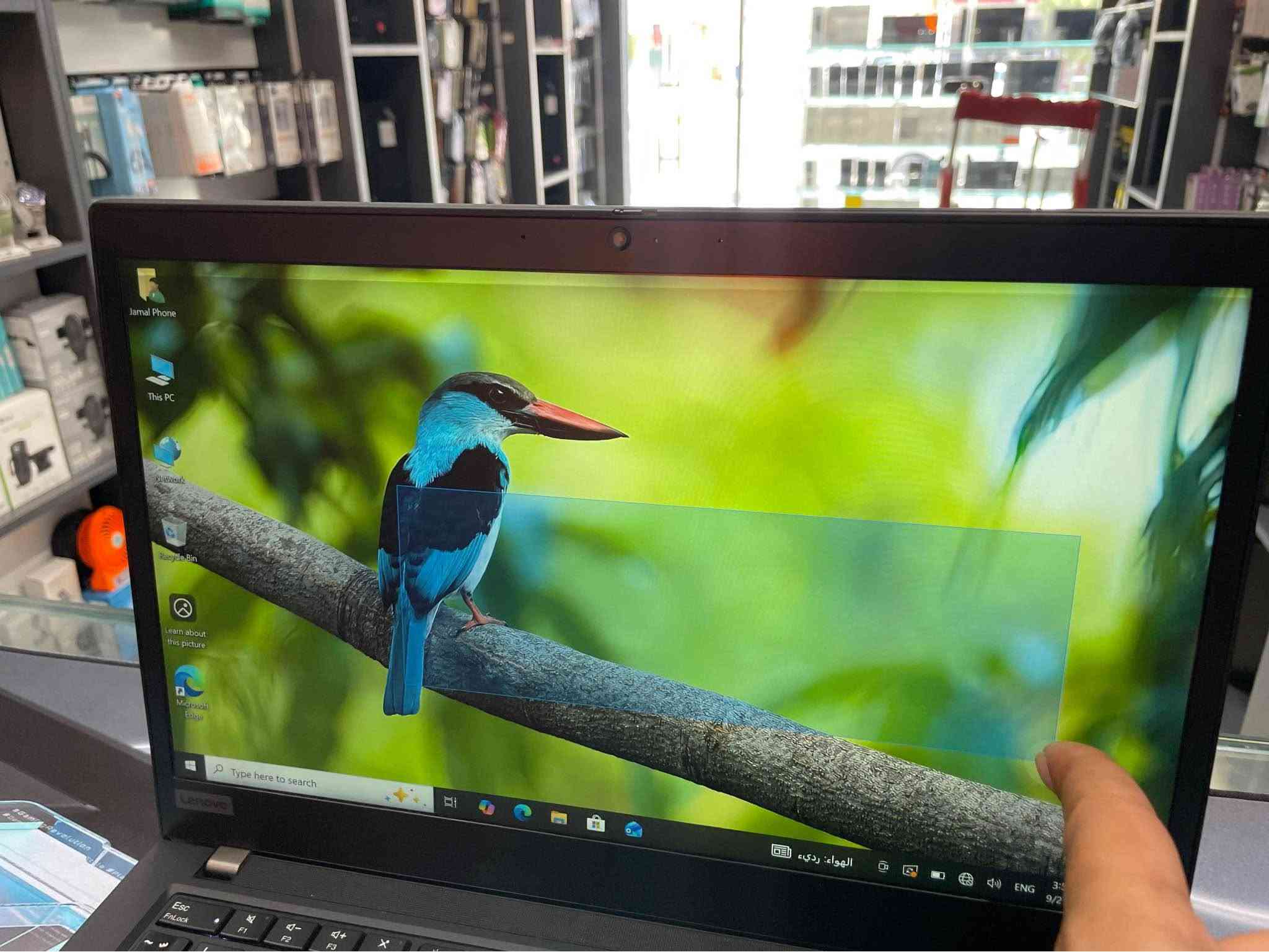 Lenovo ThinkPad T490 بۆ فرۆشتن

Intel V Pro i5-8365 1.60GHz
16GB 2400MHz
Toshiba 256 GB NVMe
UHD Graphics 620 8GB Touchscreen 

لاپتۆپەکە زۆر خاوێنە تەنها لەشاشەکەی خەتێک زیاد سپیە هەر ئەوەندە 

ناونیشان هەولێر  نرخ (300$)
ژمارە مۆبایل 
*********** أربيل, العراق

نص مكتوب في الصور:
- Settings Home Find a setting System Display Sound Notifications & actions Focus assist Power & sleep Battery Storage Tablet Multitasking Projecting to this PC Type here to search About Your PC is monitored and protected. See details in Windows Security Installed RAM 16.0 GB Speed: 2667 MT/s DESKTOP-SCGG67Q 20N1S4CU00 Device Specifications Device Name Processor Installed RAM Graphic Card DESKTOP-SCGG67Q Intel(R) Core(TM) i5-8365U CPU @ 1.60GHz 1.30 GHz 16.0 GB (15.7 GB usable) Intel(R) UHD Graphics 620 Processor Intel(R) Core(TM) i5-8365U CPU @ 1.60GHz 1.30 GHz Graphics Card 128 MB Intel(R) UHD Graphics 620 Storage 238 GB Related settings Change product key or upgrade your edition of Windows Read the Microsoft Software License Terms BitLocker settings Device Manager Remote desktop System protection Advanced system settings Rename this PC Rename this PC Copy Copy Get help Get Windows 10 ENG ARIO 1205 PM
- Lenovo ThinkPad T490 Intel VPro i5-8365 1.60GHz 16GB 2400MHz Toshiba 256GB NVMe UHD Graphics 620 8GB 300$
- Settings Home Find a setting System Display Sound Notifications & actions Focus assist Power & sleep Battery Storage Tablet Multitasking Projecting to this PC Type here to search About Your PC is monitored and protected. See details in Windows Security Installed RAM 16.0 GB Speed: 2667 MHz Processor Intel(R) Core(TM) i5-8365U CPU @ 1.60GHz 1.90 GHz DESKTOP-SCGG67Q 20N3SACU00 Device Specifications Device Name DESKTOP-SCGG67Q Processor Intel(R) Core(TM) i5-8365U CPU @ 1.60GHz 1.90 GHz Installed RAM 16.0 GB (15.7 GB usable) Graphics Card 128 MB Intel(R) UHD Graphics 620 Storage 238 GB 45 GB of 238 gb used Rename this PC Copy Related settings Change product key or upgrade your edition of Windows Read the Microsoft Software License Terms BitLocker settings Device Manager Remote desktop System protection Advanced system settings Rename this PC (advanced) Get help Give feedback 3:53 AM 9/21/2026 T490