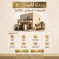 > بيت للبيع - الشعلة / الدوانم 120م طابو زراعي سكن فوري > بيت للبيع - ...