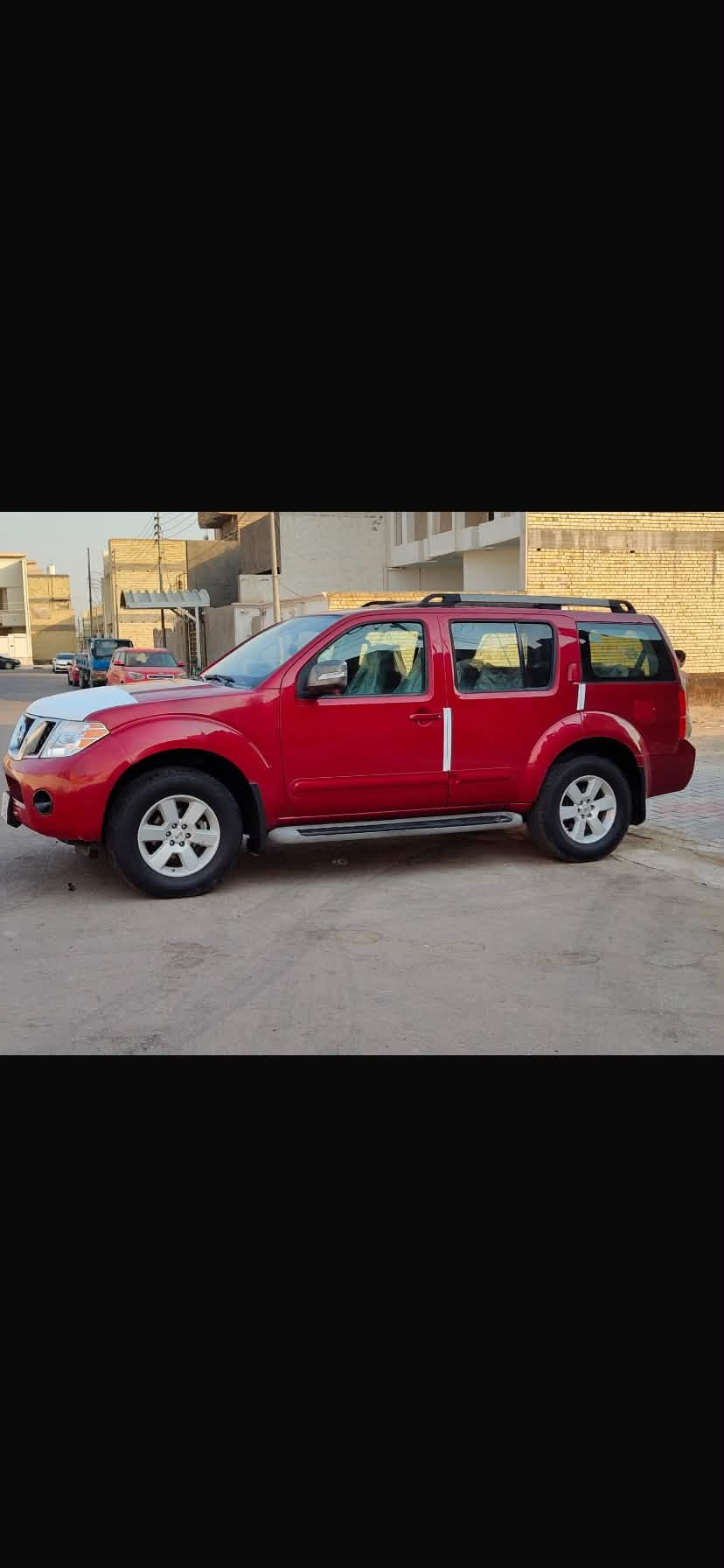 السعر 92الاستفسار ***********  نيسان باثفندر 2010 خليجي بيهه قطعتين صبغ اثر جراد والباقي مكفول السياره فول مواصفات فتحه سقف شاير بل مري مري شفط حساسات خلفيه اماميه كشنات كهربائيه شاشه دشبول نرماده دوست بانزين كهربائيه تبريد 3 قطع ثلج مكينه 6 سلندر كير مكفولات حداديه جديده تخم تاير جديده السياره جديده وجاهزة رقم بغداد نكليزي مشروع وطني مكان السياره كربلاء
