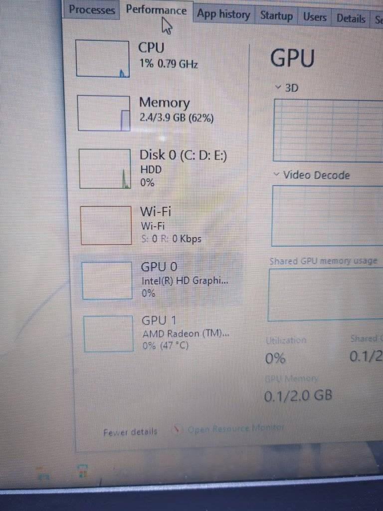 لابتوب Hp notebook 
حجم 15.6 كبير + شكل  مميز 
 cori3 gel5
جيل خامس
RAM4 DDR3
HARD 512 HHD
يجي كارتين شاشه 
كارت شاشه خارجي AMD Radeon (TM) R5 M330 حجم 2G
كارت شاشه داخلي intel حجم 2G
كييور عربي إنكليزي  
مكاني بغداد توصيل موجود 
سعررر 110 جوه سوك 
رقم ***********

نص مكتوب في الصور:
- About
- Your PC is monitored and protected.
- See details in Windows Security
- Device specifications
- Device name DESKTOP-VOA9MT7
- Processor Intel(R) Core(TM) i3-5005U CPU @ 2.00GHz 2.00 GHz
- Installed RAM 4.00 GB
- Device ID FC5A127C-1CAD-4380-8324-F6FEB2C78E62
- Product ID 00330-80000-00000-AA161
- System type 64-bit operating system, x64-based processor
- Pen and touch No pen or touch input is available for this display
- Copy
- Rename this PC
- Windows specifications
- Edition Windows 10 Pro
- Version 22H2
- Installed on г·г·аг
- OS build 19045.2006
- DirectX Diagnostic Tool
- System Display Render Sound Input
- Device
- Name: AMD Radeon (TM) R5 M330
- Manufacturer: Advanced Micro Devices, Inc.
- Chip Type: AMD Radeon Graphics Processor (0x6660)
- DAC Type: Internal DAC(400MHz)
- Device Type: Render-Only Display Device
- Approx. Total Memory: 4047 MB
- Display Memory (VRAM): 2039 MB
- Shared Memory: 2008 MB
- DirectX Features
- DirectDraw Acceleration: Enabled
- Direct3D Acceleration: Enabled
- AGP Texture Acceleration: Enabled
- Notes
- No problems found.
- Help
- Next Page
- Processes Performance App history Startup Users Details Se CPU 1% 0.79 GHz Memory 2.4/3.9 GB (62%) Disk 0 (C: D: E:) HDD 0% Wi-Fi Wi-Fi S: 0 R: 0 Kbps GPU 0 Intel(R) HD Graphi... 0% GPU 1 AMD Radeon (TM)... 0% (47 °C) GPU 3D Video Decode Shared GPU memory usage Utilization 0% GPU Memory 0.1/2.0 GB Fewer details Open Resource Monitor