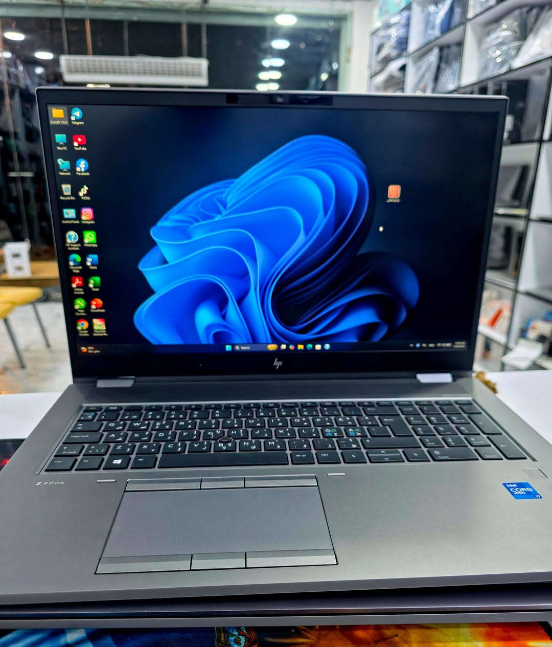 #عرض_على_قطع_محدودة 😍🔥
#لابتوب_رجال_الأعمال 💼✨ | #عملاق_التصميم_والألعاب 🎮💻

🥰HP ZBook Fury 17.3 inch G8 🥰
⚡ المواصفات:
✅ معالج: Core  i7-11850H 11th Gen Intel (R) Core(TM) - الجيل الحادي عشر 
✅ ذاكرة: RAM 16GB DDR4
✅ تخزين: SSD 512GB
✅ كرت شاشة داخلي 🎮 :
intel (R) UHD Graphics (8GB)
✅️ كرت شاشه خارجي  🎮 : 
NVIDIA RTX A3000 Laptop GPU (6GB) 
➡️ المجموع = 14GB كرت شاشة 💥

✅ شاشة: 17.1" FHD  ✨

💰 السعر: 990 ألف فقط (نهائي ❌ غير قابل للتفاوض)
#متوفر_برام_32_وكرت_داخلي_16_كيكا_بسعر_مليون_و125_الف
---
🎁 الملحقات:
💼 حقيبة + 🖱 ماوس + 🔌 شاحن

🚛 توصيل متوفر لكل محافظات العراق
📍 الأنبار – حديثة – بروانة

📞 للحجز والاستفسار:
📲 اتصال: ***********
💬 واتساب: ***********
#ZBOOK_G7 #مكتب_سمارت_فيو

نص مكتوب في الصور:
- System Information
- find information about the DirectX components and drivers installed on your system.
- if you are having problem, click the appropriate tab above. Otherwise, you can use the "Next Page" button below to
- ence.
- Current Date/Time: Friday, September 18, 2026, 10:54:27 PM
- Computer Name: DESKTOP-RVJLN60
- Operating System: Windows 11 Pro 64-bit (10.0, Build 26100)
- Language: English (Regional Setting: English)
- System Manufacturer: HP
- System Model: HP ZBook Fury 17.3 inch G8 Mobile Workstation PC
- BIOS: T95 Ver. 01.25.00
- Processor: 11th Gen Intel(R) Core(TM) i7-11850H @ 2.50GHz (16 CPUs)
- Memory: 16384MB RAM
- Page file: 5845MB used, 13146MB available
- DirectX Version: DirectX 12
- WHQL digital signatures
- DxDiag 10.00.26100.9278 64-bit Unicode Copyright (C) Microsoft. All rights reserved.
- Next Page
- Save All Information...
- Exit
- DirectX Diagnostic Tool
- System Display 1 Display 2 Sound Input
- Device
- Name: Intel(R) UHD Graphics
- Manufacturer: Intel Corporation
- Chip Type: Intel(R) UHD Graphics Family
- DAC Type: Internal
- Device Type: Full Display Device
- Approx. Total Memory: 8151 MB
- Display Memory (VRAM): 128 MB
- Shared Memory: 8023 MB
- DirectX Features
- DirectDraw Acceleration: Enabled
- Direct3D Acceleration: Enabled
- AGP Texture Acceleration: Enabled
- DirectX 12 Ultimate: Disabled
- Notes
- No problems found.
- Help
- Drivers
- Main Driver: igl
- Version: 31
- Date: 3/2
- WHQL Logo'd: Yes
- Direct3D DDI: 12
- Feature Levels: 12_1
- Driver Model: WDDM
- DirectX Diagnostic Tool System Display 1 Display 2 Sound Input Device Name: NVIDIA RTX A3000 Laptop GPU Manufacturer: NVIDIA Chip Type: NVIDIA RTX A3000 Laptop GPU DAC Type: Integrated RAMDAC Device Type: Full Display Device Approx. Total Memory: 14012 MB Display Memory (VRAM): 5989 MB Shared Memory: 8023 MB DirectX Features DirectDraw Acceleration: Enabled Direct3D Acceleration: Enabled AGP Texture Acceleration: Enabled DirectX 12 Ultimate: Enabled Notes No problems found. Drivers Main Driver: nvldumdx.dll,nvldumd.dll, Version: 32.0.15.9595 Date: 3/15/2026 03:00:00 WHQL Logo'd: Yes Direct3D DDI: 12 Feature Levels: 12_2,12_1,12_0,11_1,11_0, Driver Model: WDDM 3.2 Help Next Page Save All Information Exit