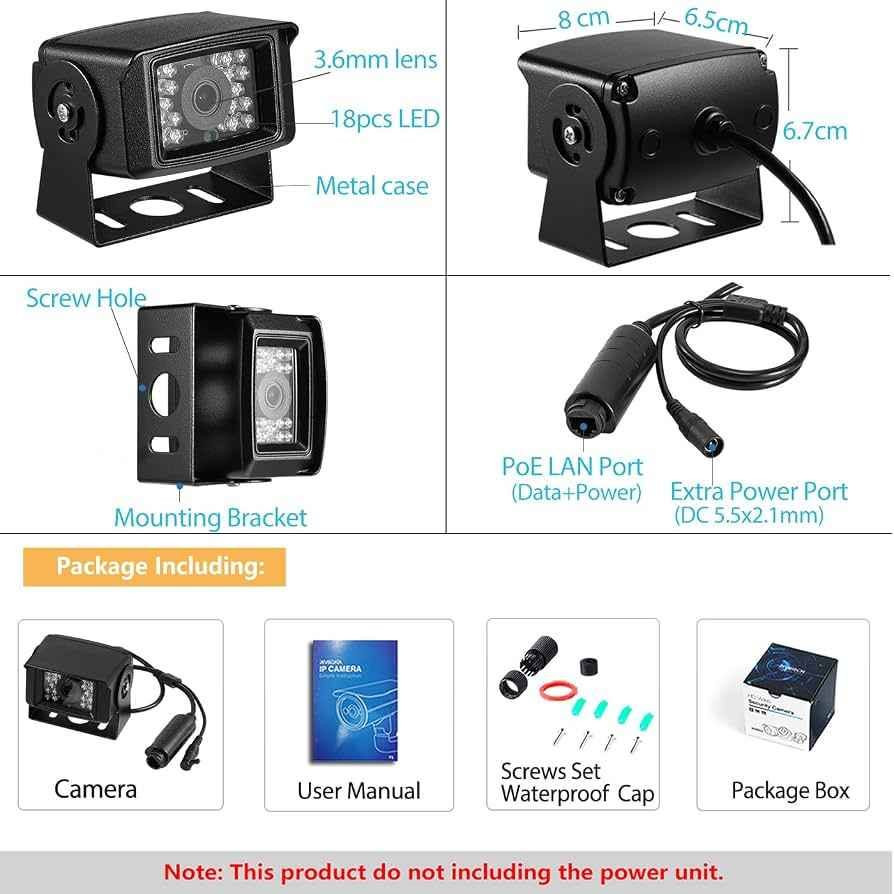 REVODATA Mini POE IP Camera (Model: I704-P-HS82) :
------------------------------
## 📑 کوردی (Kurdish)
کامێرای چاودێری REVODATA HD 8MP Mini POE کامێرایەکی بچووک، بەهێز و هۆشمەندە کە بۆ ناوەوە و دەرەوەی خانوو یاخود شوێنی کارەکەت گونجاوە.
## 🌟 لۆگۆ و پێکهاتەی دەرەکی

* براند و مۆدێل: REVODATA (مۆدێلی I704-P-HS82).
* پێکهاتە: خاوەنی جەستەیەکی کانزایی بەهێزە (Metal case) لەگەڵ ڕاگرێکی گونجاو (Mounting Bracket) بۆ جێگیرکردن بە دیوار یان سەقف.
* دژە ئاو (IP65): دیزاین کراوە بۆ بەرگەگرتنی باران و تۆزوخۆڵ، بۆیە بە ئاسانی لە دەرەوەش دادەنرێت.

## 📺 تایبەتمەندییە تەکنیکییەکان و شاشە

* ڕوونی وێنە (8MP): پێشکەشکردنی کوالێتییەکی زۆر بەرز (Ultra HD) بۆ بینینی وردەکارییەکان.
* هاوێنە (Lens): قەبارەی 3.6mm لەگەڵ گۆشەی بینینی 80° FOV کە ڕووبەرێکی باش دەپۆشێت.
* بینینی شەوانە (IR Night Vision): خاوەنی 18 لیدی جۆری IR (باندەکەی 850nm)، کاتێک ڕووناكی کەم دەبێتەوە خۆکارانە وێنەکە دەکاتە ڕەش و سپی ڕوون.

## ⚙️ تەرتیبات و بەستن (POE Support)

* تەکنەلۆژیای POE: کورتکراوەی (Power Over Ethernet)، واتە تەنها بە یەک وایەری نێتۆرک (LAN) هەم هێڵی ئینتەرنێت و هەم کارەبای 48V بۆ کامێراکە دابین دەبێت.
* کۆدکردنی H.265/H.264: توانای پاشەکەوتکردنی هەیە بە سیستەمێکی پێشکەوتوو کە 50% هێڵی ئینتەرنێت و 50% شوێنی میمۆری دەپارێزێت.
* ئاگادارکەرەوەی جووڵە (Motion Detection): کاتێک جووڵەیەک لە بەردەم کامێراکە ڕوودەدات، ئاگادارکەرەوە (Alarm) دەنێرێت بۆ مۆبایلەکەت لە ڕێگەی سیستەمی P2P.

⚠️ تێبینی گرنگ: ئەم کامێرایە لە ناو پاکەتەکەیدا ئامێری کارەبایی (Power Unit) لەگەڵ نییە، چونکە لە ڕێگەی کێبڵی POE کارەبا وەردەگرێت.
------------------------------
## 📑 اللغة العربية (Arabic)
كاميرا المراقبة المصغرة REVODATA HD 8MP Mini POE هي خيار احترافي وذكي لحماية المنازل والمنشآت من الداخل والخارج.
## 🌟 الشعار والتصميم الخارجي

* العلامة التجارية والموديل: REVODATA (موديل I704-P-HS82).
* الهيكل: تأتي بهيكل معدني متين (Metal case) مع قاعدة تثبيت قابلة للتعديل (Mounting Bracket).
* مقاومة الماء (IP65): محمية بالكامل ضد المطر والغبار والظروف الجوية المختلفة للاستخدام الخارجي.

## 📺 المواصفات التقنية والرؤية

* دقة الصورة (8MP): توفر جودة عالية جداً (Ultra HD) لتوضيح كافة التفاصيل بدقة متناهية.
* العدسة (Lens): بحجم 3.6mm مع زاوية رؤية واسعة تصل إلى 80° FOV.
* الرؤية الليلية (IR Night Vision): تحتوي على 18 مصباح LED بالأشعة تحت الحمراء (850nm)، تتحول تلقائياً إلى الأبيض والأسود عالي الوضوح عند انخفاض الإضاءة.

## ⚙️ الإعدادات والاتصال (POE Support)

* تقنية POE: تعني (Power Over Ethernet)، حيث يتم نقل الطاقة والبيانات معاً عبر كابل شبكة واحد فقط (48V 802.3af)، مما يغنيك عن تمديد أسلاك كهرباء إضافية.
* ترميز H.265 / H.264: تقنية ضغط فيديو متطورة توفر 50% من حجم التخزين و50% من استهلاك شبكة الإنترنت.
* استشعار الحركة (Motion Detection): يقوم الجهاز بإرسال تنبيهات فورية (Alarm) إلى هاتفك الذكي عبر تطبيق P2P عند رصد أي حركة مشبوهة.

⚠️ ملاحظة مهمة: علبة المنتج لا تحتوي على محول طاقة (Power Unit) منفصل، حيث تعتمد الكاميرا على طاقة كابل الـ POE.
ئایا دەتەوێت بزانیت چۆن کامێراکە بە مۆبایلەکەتەوە دەبەستیتەوە، یان پێویستت بە ڕوونکردنەوەی زیاترە لەسەر کێبڵی POE؟
هل ترغب في معرفة كيفية ربط الكاميرا بالهاتف، أم تحتاج إلى مزيد من التفاصيل حول كابل الـ POE؟ السليمانية, العراق

نص مكتوب في الصور:
- Copy Translate Select all 8MP POE IP Small Camera,IR Night Vision 3.6mm Lens ni Cam IP65 Waterproof REVODATA HD 8MP Mini POE IP Security Camera Indoor/Outdoor Waterproof IR Night Vision H.265 Motion Detection (I704-P-HS82) Color: 3.6mm Lens black 850nm light I704-P-HS82 2.8mm-12... 1 option from $64.89 3.6m Len... 1 option from $60.69 3.7mm Len. 1 option from $59.59
- 8 MP POE mini IP Camera for Indoor or Outdoor H.265/H.264 POE 8MP IR Night Vision 80° FOV P2P 3.6 mm Detection Alarm
- IR Night Vision The camera is designed with a camera infrared LED with a sensor, and when the ambient light drops below a certain point in the dark, the device inside the camera changes from color to black and white and turns on the LED.
- IP65 Waterproof With the rugged metal housing, this 5MP PoE IP security camera can keep guard anywhere,outdoor or indoor, and in any harsh weather conditions. -20 C 60 C
- 15:11 Device message Now Motion detection Motion Detection Alarm and P2P Cloud Function Support motion detection and P2P cloud function, Once human movement is detected, you will receive an alarm message on your phone.
- 3.6mm lens
- 18pcs LED
- Metal case
- 8 cm
- 6.5 cm
- 6.7 cm
- Screw Hole
- Mounting Bracket
- PoE LAN Port
- (Data+Power)
- Extra Power Port
- (DC 5.5x2.1mm)
- Package Including:
- Camera
- User Manual
- Screws Set
- Waterproof Cap
- Package Box
- Note: This product do not including the power unit.
- Color: 3.6mm Lens black 850nm light I704-P-HS82 2.8mm-12... 1 option from $64.89 3.6mm Len... 1 option from $60.69 3.7mm Len. 1 option from $59.59 This item cannot be shipped to your selected delivery location. Please choose a different delivery location. Add to List Report an issue with this product or seller Product details Top highlights Recomme... ecurity Uses For Product Brand REVODATA Model Name I704-P-HS82 Item saved to clipboard
