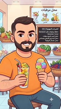 خلفه مرطبات عام أداره + تجهيز + عصائر طبيعيه و ازبري صناعي وطبيعي وآيس...