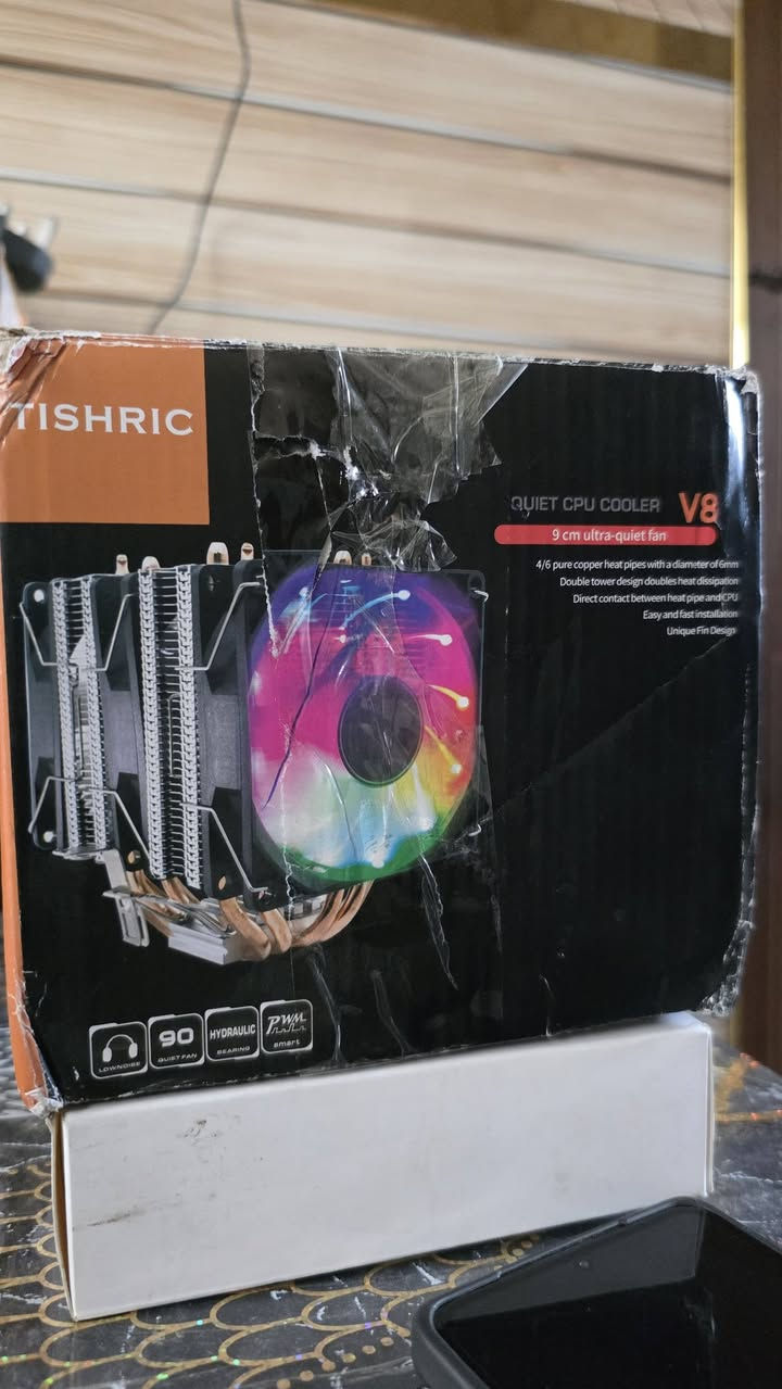 مبرد معالج V8 TISHRIC
يحافظ على حرارة المعالج منخفضة ويعطي أداء أفضل.  مروحة RGB بإضاءة جميلة وهادئة.  أنابيب نحاسية لتبريد أسرع.  مناسب للألعاب والاستخدام اليومي. سهل التركيب وجودة ممتازة.
📦 جديد بالكرتون.
📩 للاستفسار سكرين وعالواتساب
توصيل متوفر جميع محافظات العراق 
***********
