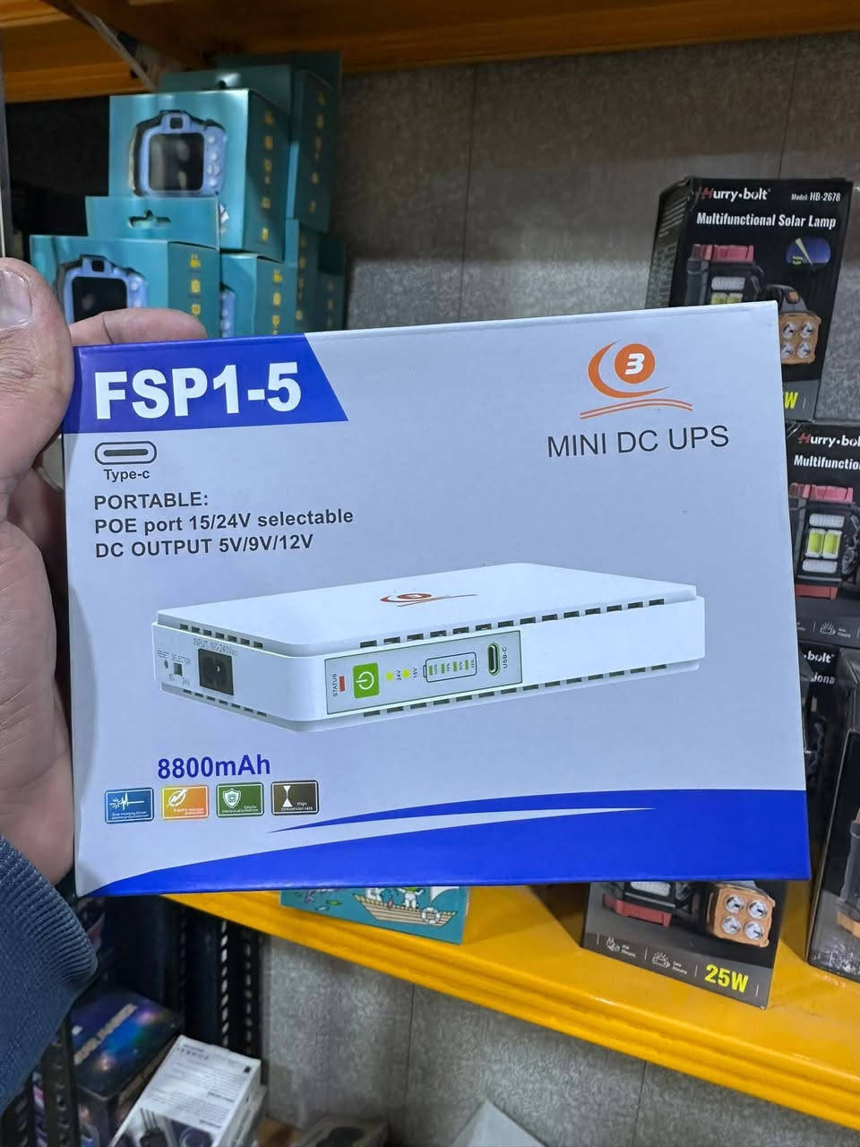 جهاز يوبي اس راوتر  UPS
مده التشغيل 5-6 ساعات مستمرة 

السعر ٢٠ الف فقط 💵 

حجز والاستفسار واتساب 
***********📲
يوجد خدمة توصيل 🚕
جميع محافظات العراق 5 ألف
