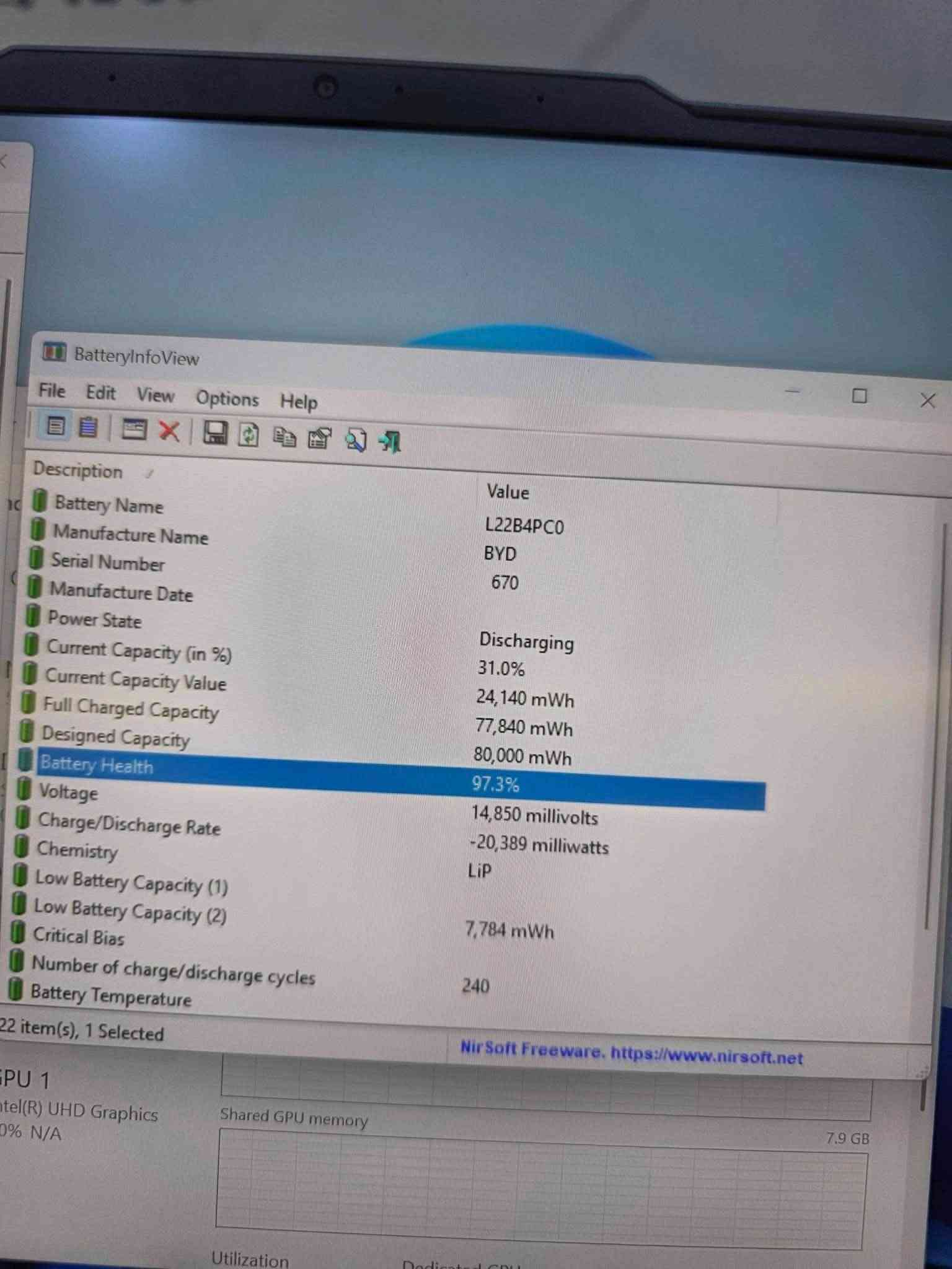 لينوفو ليجيون 5 برو • RTX 4070 140W • بطارية 97%