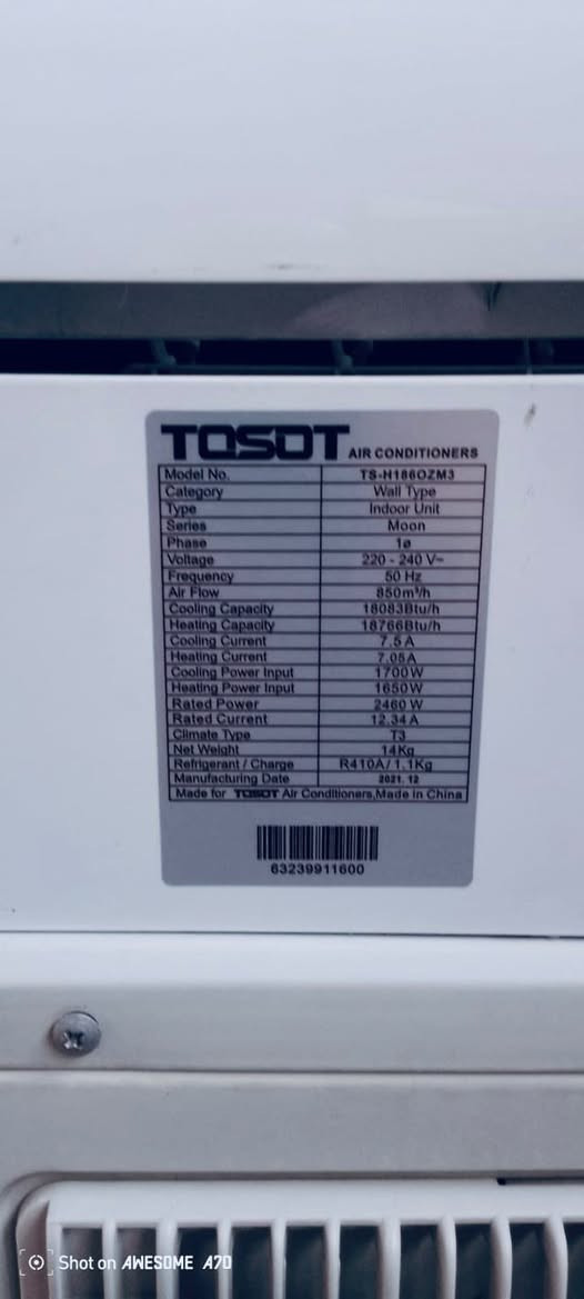 للبيع سبلت توسوت (TOSOT) - طن ونص 

سبلت مستعمل نظيف جداً اخو الجديد. يعمل بنظام تبريد وتدفئة بكفاءة عالية، ومناسب جداً لتحمل درجات حرارة الجو.

السعر: 400

للاستفسار: ***********

المكان: بغداد الغزالية
