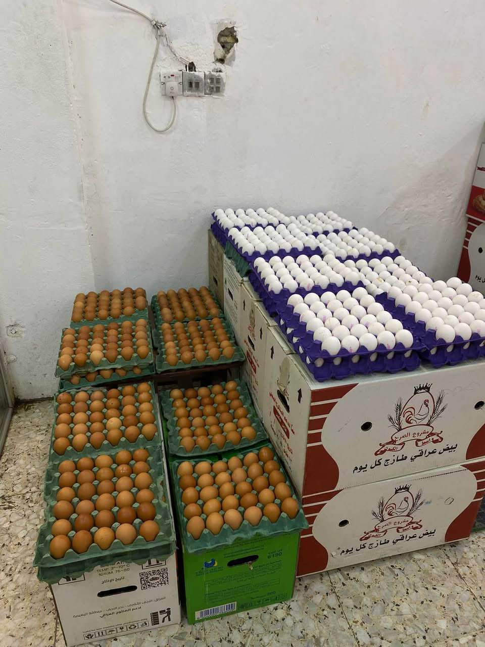 بيض خشن • عراقي طازج • أحمر وأبيض