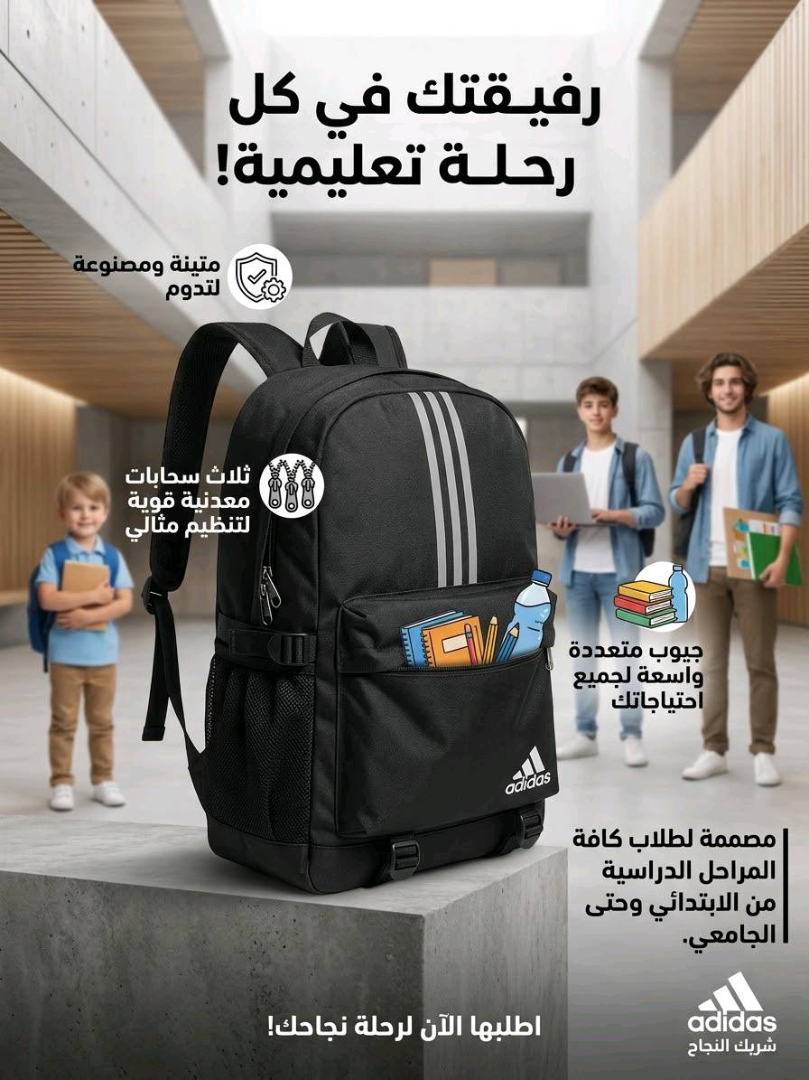 السلام عليكم 👋
🦋 متوفر لدينا حقائب مدرسية🎒
💥 بأسعار تنافسية 
💬للحجز وللأستفسار مراسلة الصفحة أو المراسلة واتساب ***********
🚚 يوجد توصيل الى جميع المحافظات