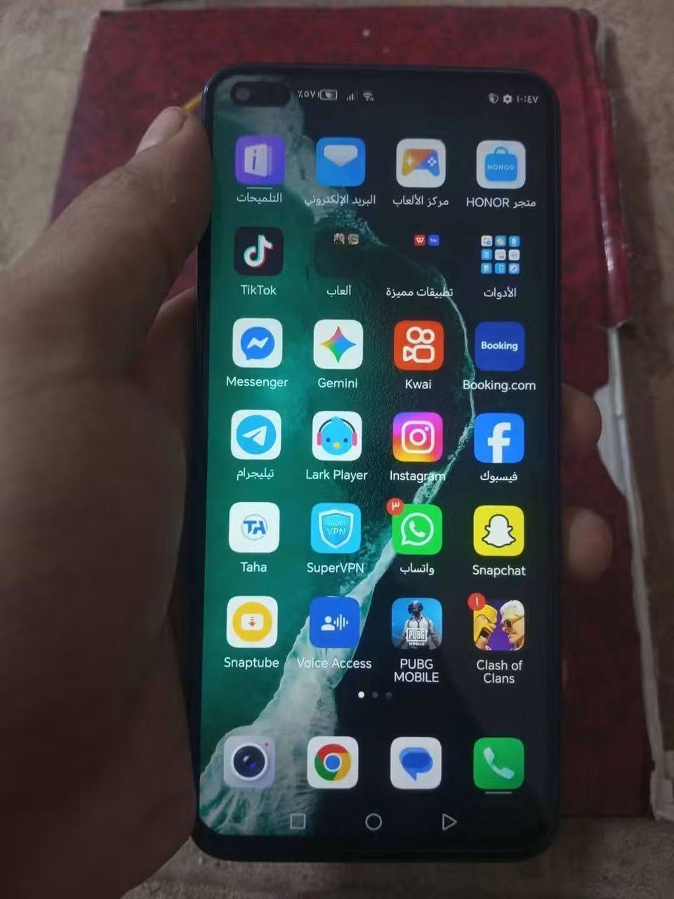 متوفر هونر 50 لايت.... مستخدم بيع سريع ما احجز ومو كد كلامك مامجبور تنطيني كلمه
جهاز غني عالتعريف معالج سناب دراكون ببجي 60فريم
ذاكره 128..... بدون ملحقات 

مكفول من كلشي شغال اتصال كامره وبيه عدسة حمايه بدون ملحقات مستبدل ضهر مال جهاز ثاني فقط. 
 السعر 110 وقفل  يرهم مراوس .
.. مكاني جزيرة الرمادي البوذياب المحطه الاولى.
***********. ماكو توصيل..

نص مكتوب في الصور:
- THE NOTE BOOK
- حول الهاتف
- اسم الجهاز
- HONOR 50 Lite
- الموديل
- NTN-L22
- رقم الإصدار
- 7.1.0.262(C185E6R2P4)
- إصدار MagicOS
- 7.1
- إصدار الأندرويد
- 13
- IMEI
- 866955052324025
- 866955052364039
- المعالج المركزي
- Qualcomm Snapdragon 662
- ذاكرة الوصول العشوائي
- ٨,٠ غ.ب
- وحدة التخزين الداخلية
- المساحة الفارغة ٩٠,١١ غ.ب
- الإجمالي ١٢٨ غ.ب
- دقة الشاشة
- ١٠٨٠ × ٢٣٧٦
- تحديث نظام متجر Play
- ١ أبريل، ٢٠٢٣
- تحديث الأندرويد الأمنى
- ١ ديسمبر، ٢٠٢٣