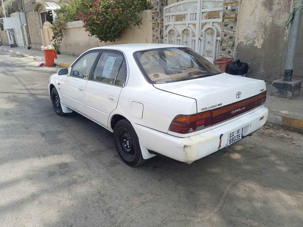 السلام عليكم للبيع كورلا محوره موديل 1994
رقمه بغداد دولي سنويه لغايه 2031 وهزه جديده
مكفوله من الصبغ الضربه والخياس كفاله 
محرك وكير وصدر مكفولات تخم تايرات سياره جاهزه
السعر 55 وبيه مجال العنوان واسط نعمانيه 
***********
