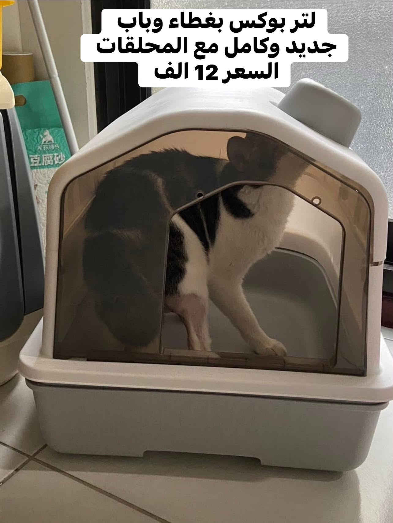 دلل حيوانك الاليف 🐶🐱
مجموعه من ادوات للعنايه بالحيوانات الاليفه 
اسعار مناسبه والقطع محدوده 
التفاصيل والاسعار مثبته ع الصور 

متوفر توصيل بغداد 4 الف والمحافظات 5 الف 
فضلا سوي لايك ومتابعه للصفحه 🙏 واكون شاكر للكل 

المهم كل القطع اصليه وذات منشأ عالمي 
اي طلب مو نفس مواصفات المعروضه الك حق الاسترجاع 
بدون متدفع اي شي ✌️

سوي لايك ومتابعه للصفحه 😍
حتى تشوف بقيه العروض والتخفيضات 😘
للاستفسار والحجز مراسله الصفحه 
او الاتصال وتس اب بالرقم 
***********
موقعنا بغداد الزعفرانيه

نص مكتوب في الصور:
- بيت كلاب القياسات 65 *62* 47 سم السعر 35 الف 1/5
- بيت كلاب
- القياسات 65*62* 47 سم
- السعر 35 الف
- مقدمه طعام حيوانات 4 لتر واي فاي دبل صحن السعر 25 الف جديده
- قطعه خشبيه للقطط او ستاند مزهريات السعر 15 الف
- عربه وحقيبه نقل حيوانات
- السعر 25 الف
- لتر بوكس بغطاء وباب جديد وكامل مع المححلقات السعر 12 الف
- Полностью закрытый лоток для кошек, снижающий распространение неприятного запаха 40cm 41cm 52cm
- بيت قطع مربع الشكل السعر 5 الف