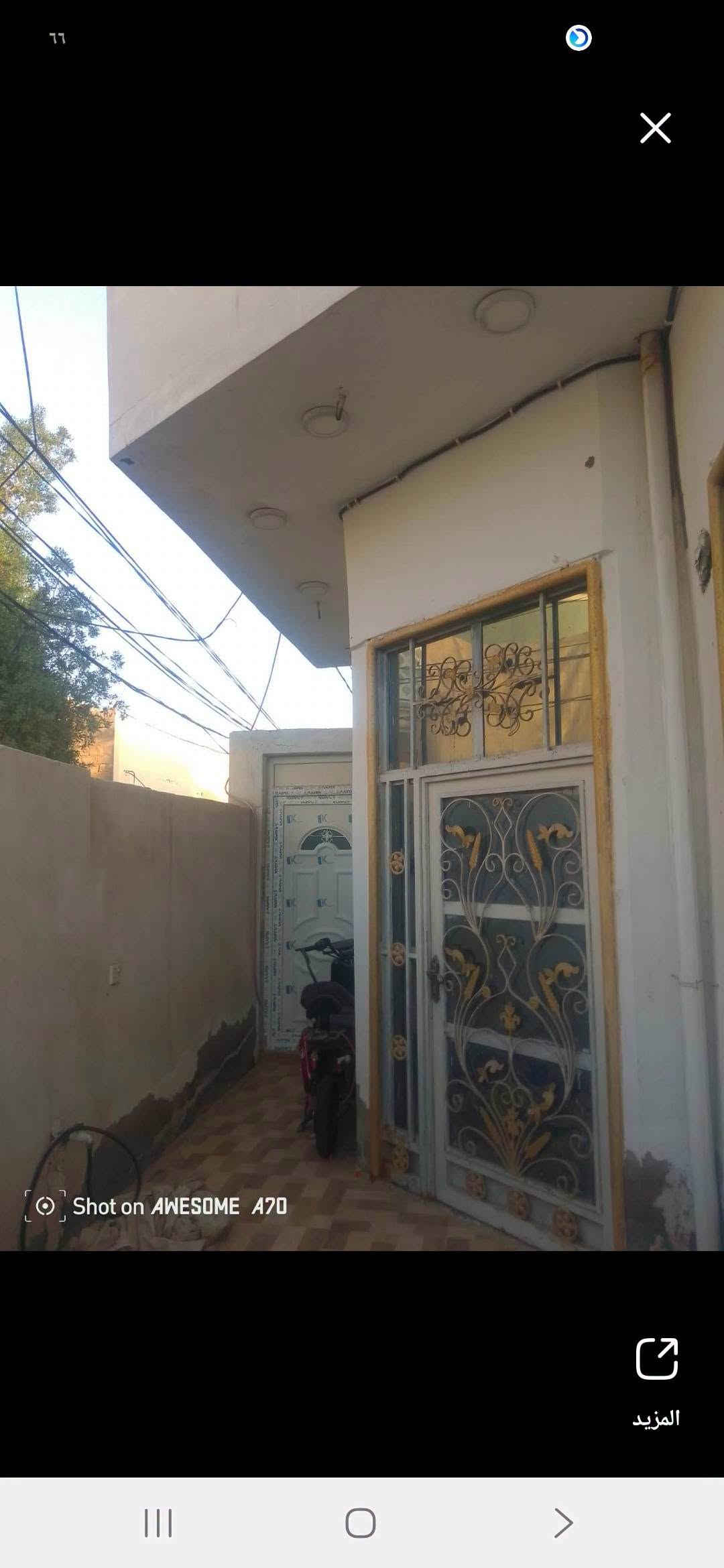 مكلفة بالنشر عنوانه الباويه نوع العقار طابو صرف زراعي سند 25 مساحته 108غرفه صاله استقبال مطبخ صحيات
***********
السعر ٥٥ وبيه مجال

نص مكتوب في الصور:
- Shot on AWESOME A70
- المزيد