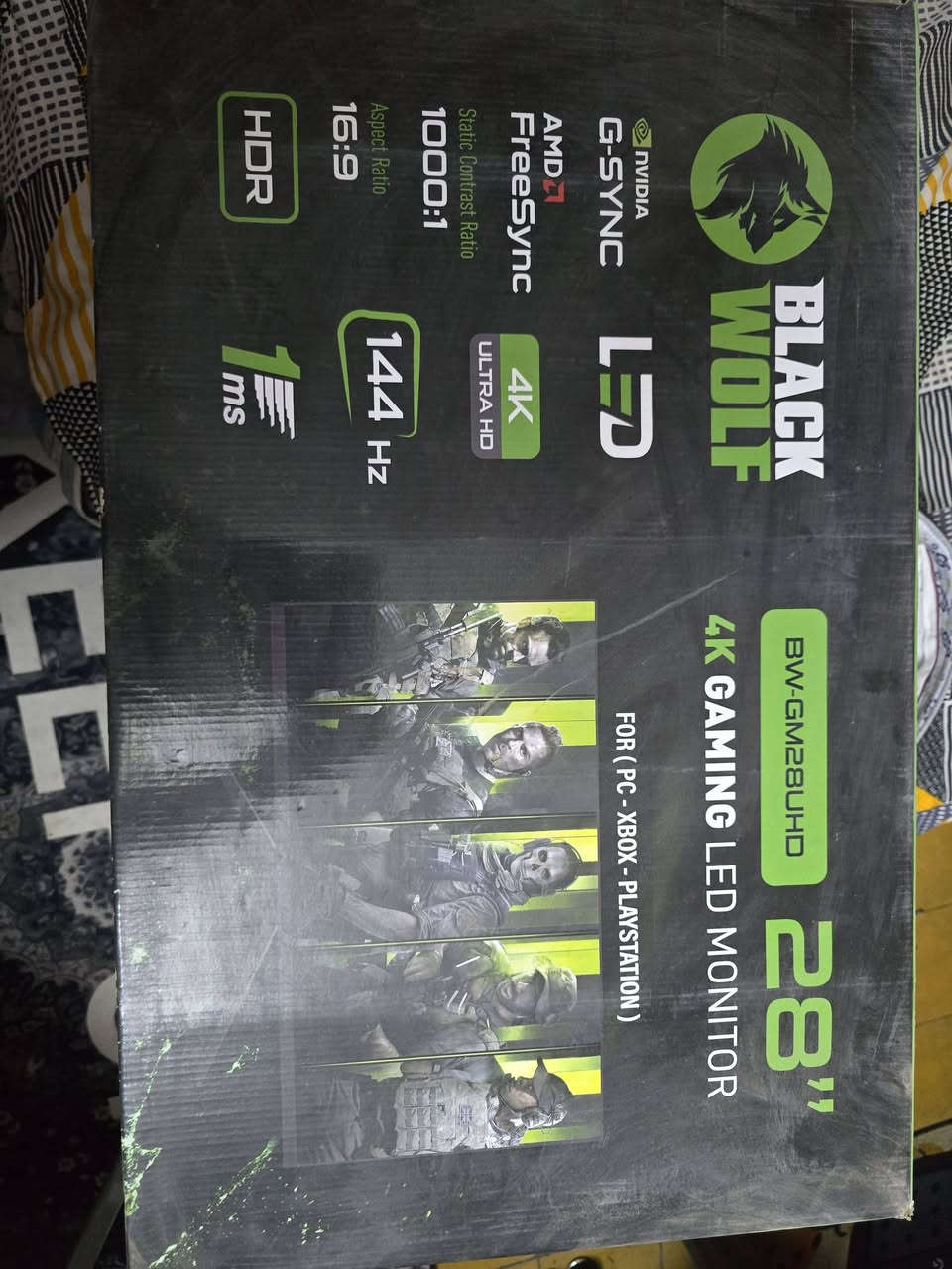 شاشة 4k ماركة black wolf
حجم 27
144hz
1ms
وموجود بيها حماية للعين وتشبع الالوان تحفة وهواي تقنيات بيها وتفاصيل موجودة بل كارتون سعرها ٣٥٠ وبيها مجال قليل 
*********** عنواني بغداد جديدة قرب السينما البيضاء
