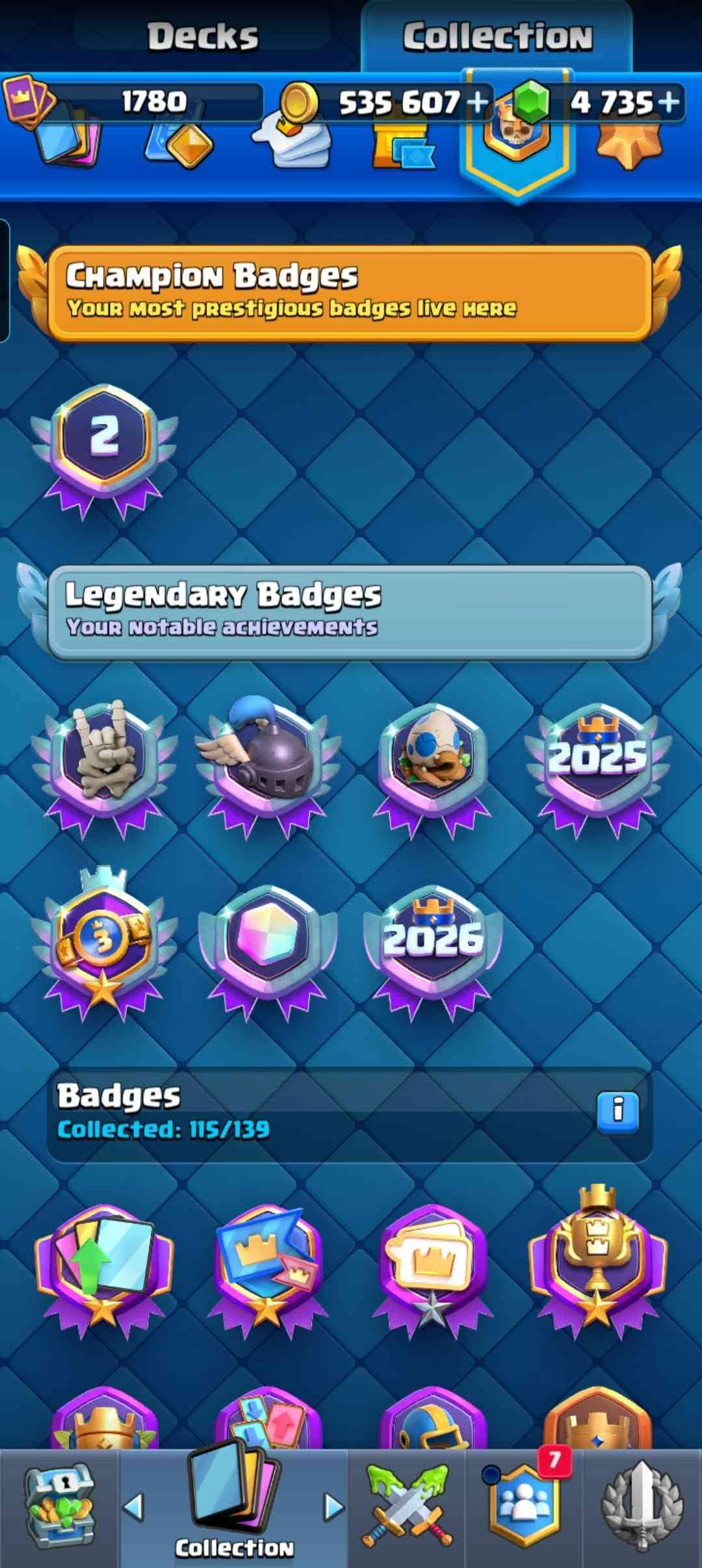 للبيع مكاني البصرة
واتساب ***********

نص مكتوب في الصور:
- 1780 535 607+ 4 735+ lOrd Mini bro 0 Pass Royale 62 9/10 5d 4h 14d 5h NEXT REWARD Event 14d 5h Battle Daily Bonus Seasonal Trophy Road Battle
- 1780 535 607 4 735 lOrd Mini bro Pass Royale 62 9/10 14d 5h League 5 Event Battle Daily Bonus 5d 4h Battle
- 1780 535 607 4 735 Boosted Found Level 16 751/550 Level 16 8/9 Level 16 3110/5500 Level 16 1111/5500 Level 16 Max Level 16 Max Level 16 Max Level 16 Max Level 16 Max Level 16 Max Level 16 Max Level 16 Max Level 16 Max Level 15 578/1400 Level 15 13/180 Level 15 5371/7500 Collection
- 1780 535 607 + 4 735 + Emote Collection Found: 128/292 Oldest Collection
- 1780 535 607 4 735 Decks Collection Tower Collection Customize your Crown Towers! Show Less Banner Decorations Collected: 104 Collection
- Decks
- Collection
- 1780
- 535 607 +
- 4 735 +
- Champion Badges
- Your most prestigious badges live here
- 2
- Legendary Badges
- Your notable achievements
- 2025
- 3
- 2026
- Badges
- Collected: 115/139