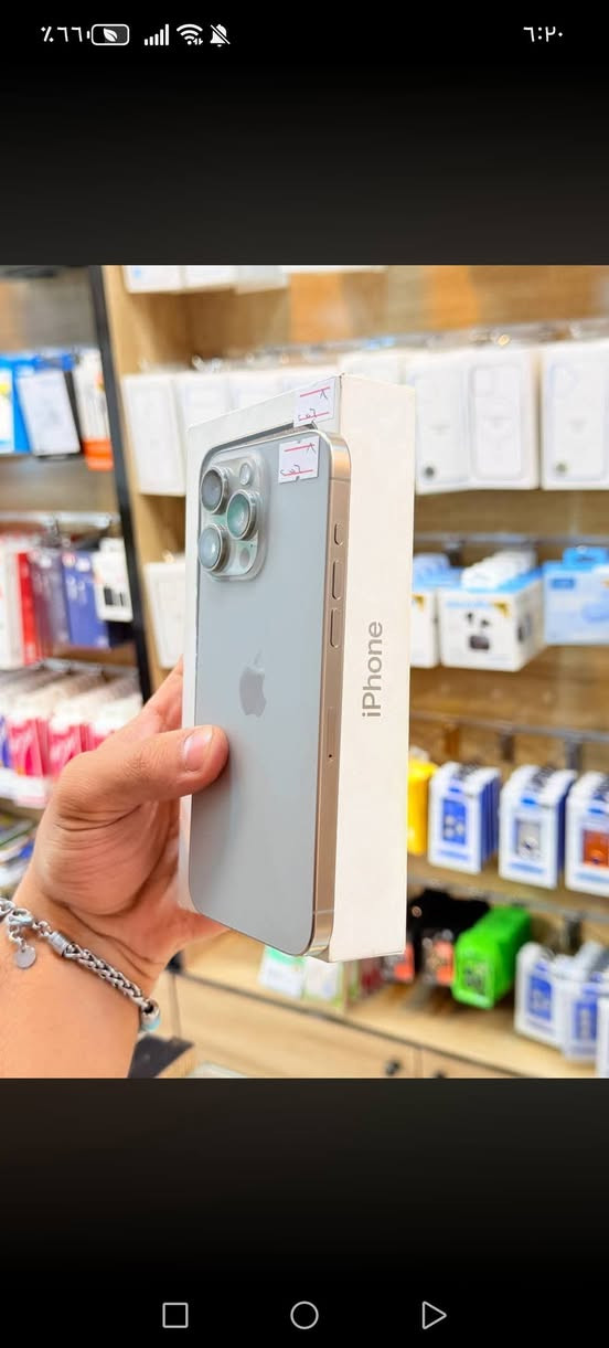 ايفون 15 برو ماكس 📱
ذاكره 256 بطاريه 98 نضافه 100‎%‎ زلغ مابي هو والجديد سوه نموذج M لونه المميز كامل ملحقاته وتر بروف وبلحاسبه كله نورمال وتر بروف يعني كلشي ممبدل بي وضمان وصل 5 ايام اي مشكله او عطل يستبدل فورا 
السعر مليون و90 الف 🔥📲
العنوان بغداد البياع شارع 20 قرب 
مجمع دينار ونص مركز عيسى فون
📲***********📲 بغداد, العراق
