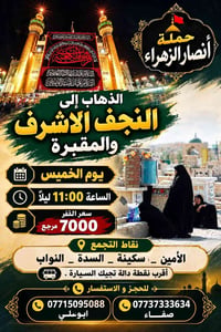 حملة أنصار الزهراء • النجف الأشرف • نقاط التجمع الأمين