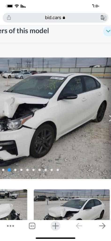 كيا فورتي 2020 امريكي GT 
فول مواصفات واحد على واحد 
2000 دوش كير AT المرغوب 
حادثها موضح بالصور جاملغ وبنيد 
بدون شاصي بدون دواخل بدون لغد فقط ايرباك ستيرن 
سنويه تحويل مباشر 
اتصل على الرقم واتس متوفر +964 784 357 8784
مكان السياره بغداد السعر 130 وبيها مجال
( مكلف بالنشر )

نص مكتوب في الصور:
- bid.cars Archival offers of this model
- bid.cars
- ers of this model