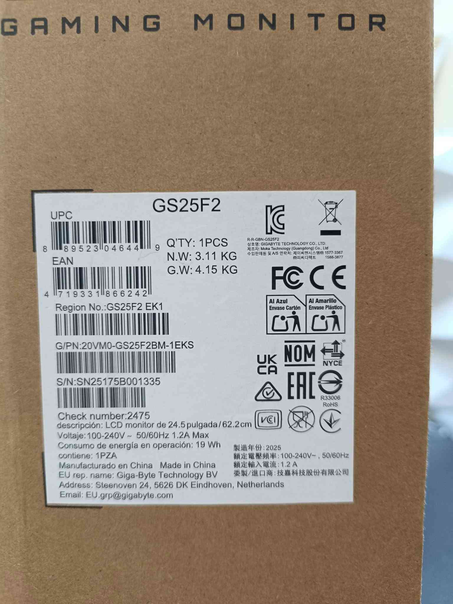 شاشة قيمنق من GIGABYTE 

مواصفات الشاشة :

نوع الشاشة : IPS

التردد : 200HZ

الدقة : 1920*1080

التأخير : 1MS

الحجم : 25 

السعر : 175 الف مع مجال

مكاني : الشعب - حي التجار - قرب جامع بدرية

رقم الهاتف : ***********
