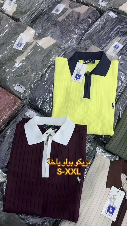 

نص مكتوب في الصور:
- تريكو بولو ياخة
- S-XXL