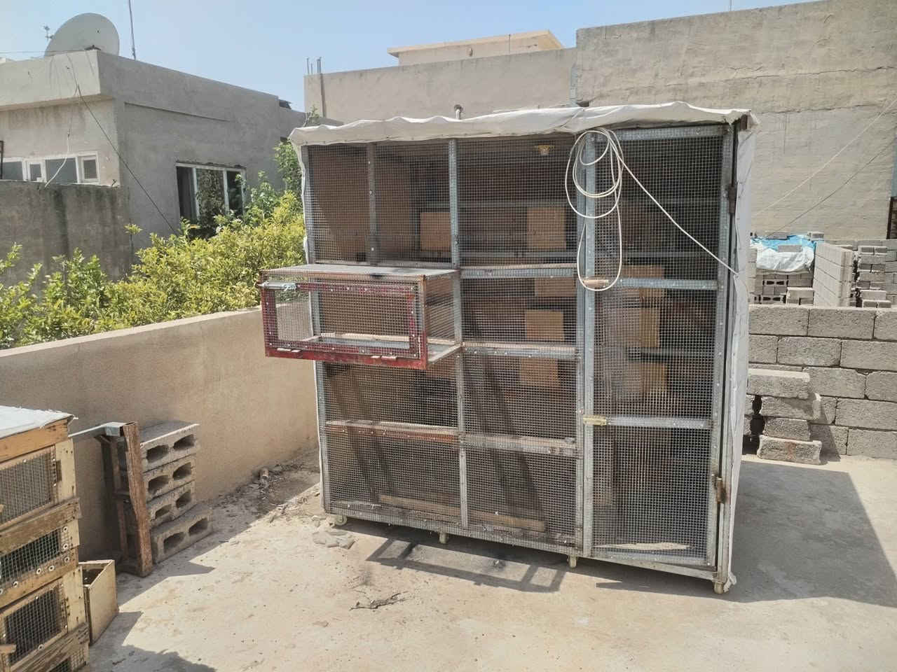السلام عليكم
قفص للبيع
 ارتفاع مترين
الطول مترين
العرض متر ونص
السعر450 وبي مجال بسيط
للتواصل:
***********
***********
