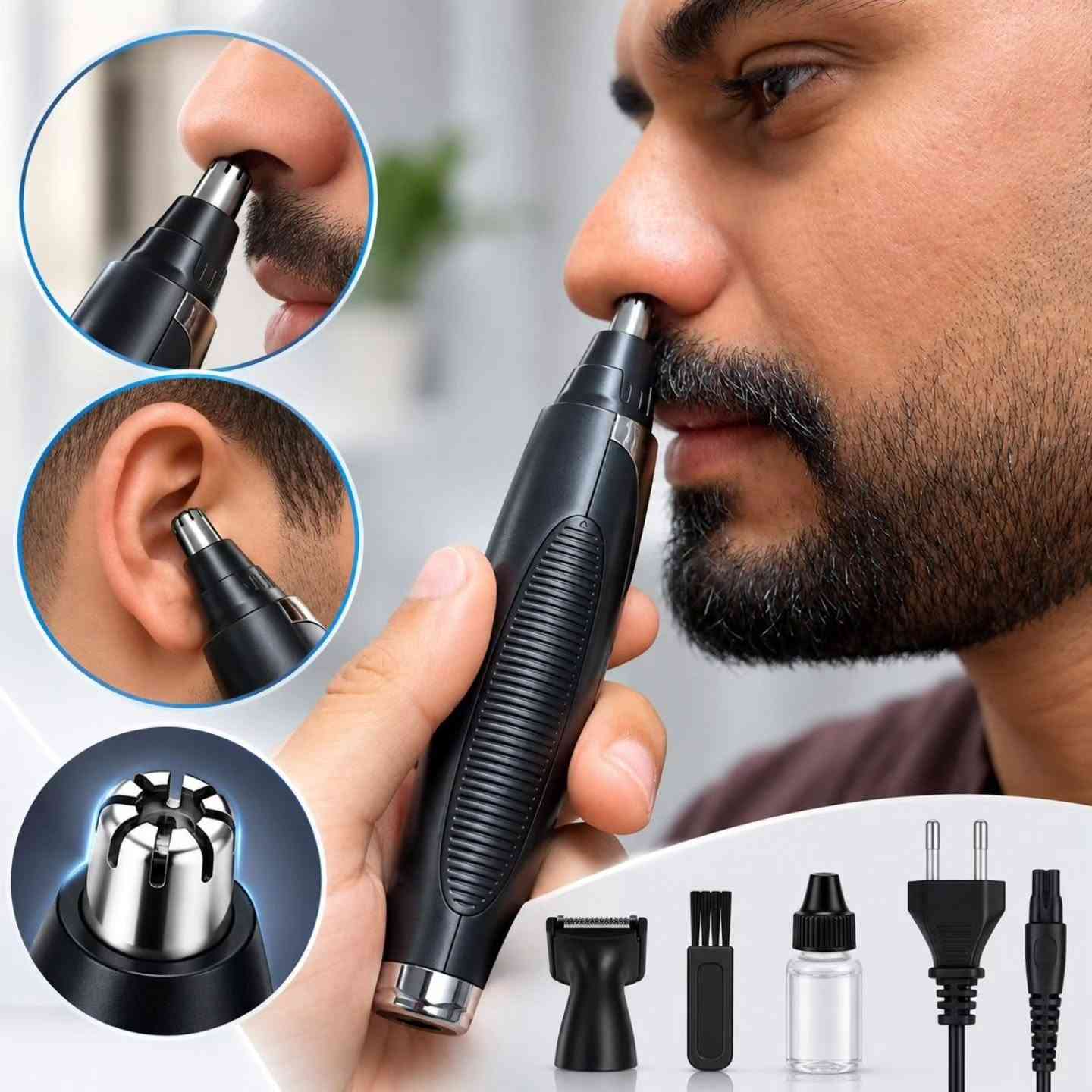 ٢ في ١ • تشذيب أنف وأذن • Kemei KM-1421