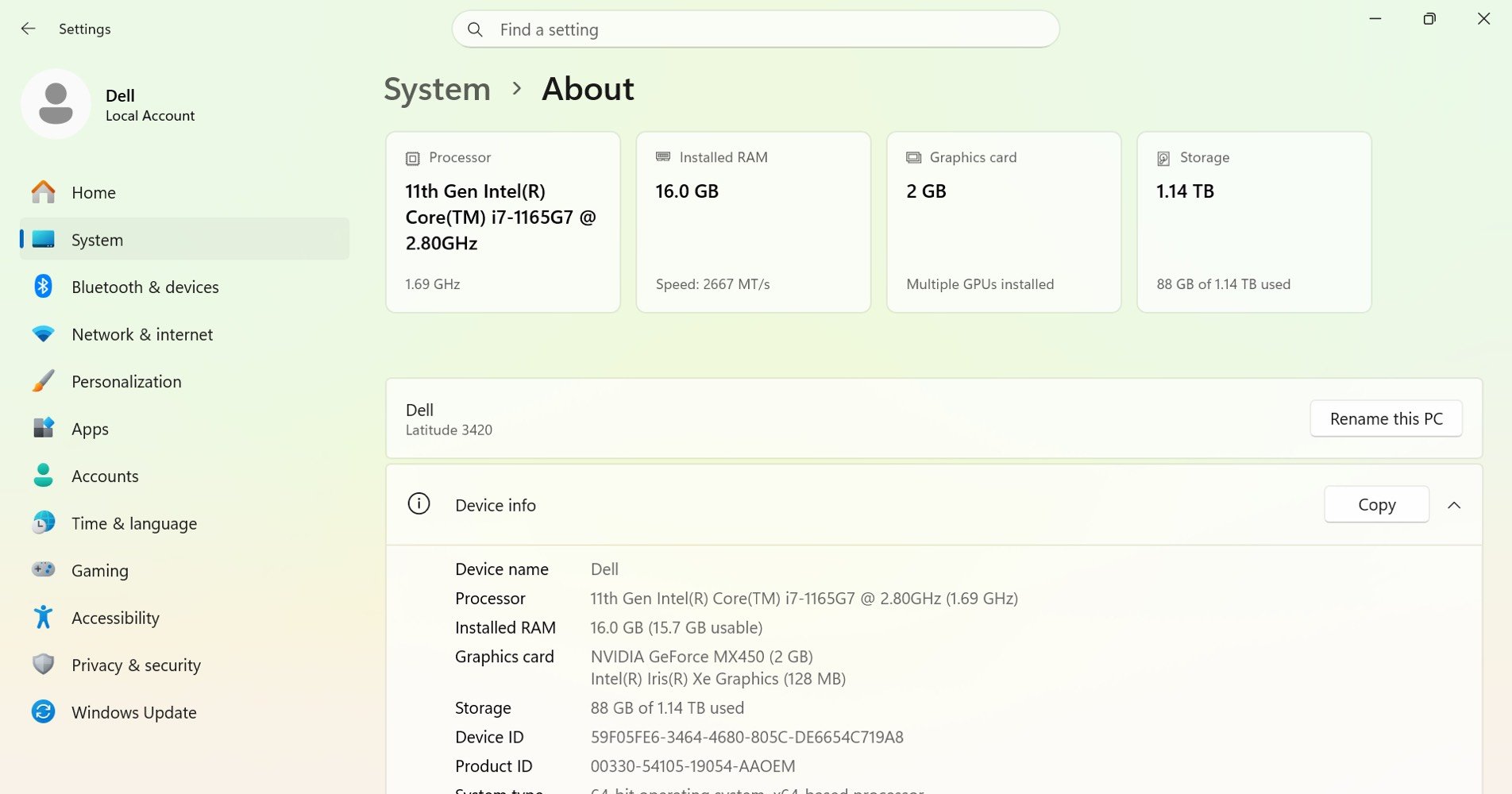 سلام عليكم لابتوب Dell للبيع
كارتين
Nvidia Geforce MX450
Intel (R) Iris(R) Xe Graphics
Intel Core i7-1165G7 معالج
رامات 16Gb
128Gb و 1T تخزين
اللاب كلش جديد مامفتوح
ملحقاته شاحنته الاصلية ويا
تواصل خاص
سعر : 670 الف وبيها مجال للشراي