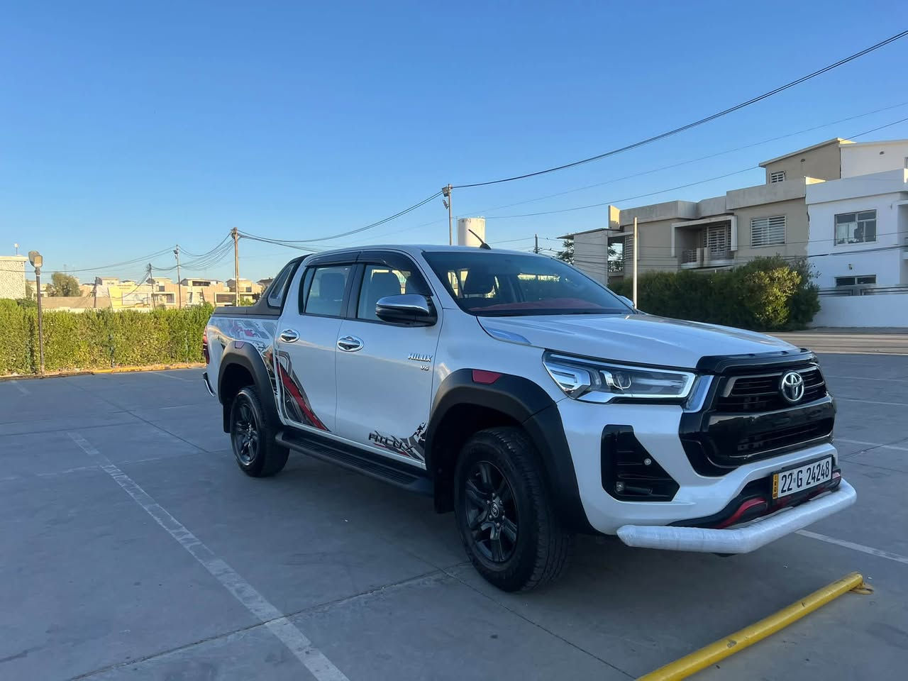 Toyota Hilux 2024 V6 TRD
//عربی //
شرکە جیهان 
سیارە مکفول کفالە عامە کلشی بشرت
گئر و محرک بشرت 
ماشیە ٦٠٠٠٠ الف کم 
قپات کمالیات 
سنوی جدید تاير جديد
مکان اربیل
سعر ٣٦٧$
رقم موبایل *********** whats app 

//کوردی//
سیارە شرکە جیهان 
سەیارەکە هیچی نیە هەمو قەلبی بە شەرت
گئرو مەکینە بەشەرت 
٦٠٠٠٠ کم رؤیشتیە
هەمو کەمالیاتەکی لؤ کرایە
سەنەوی نوییە تایەی نوییە
شوین هەولیر 
نرخ٣٦٧ $
رقم موبایل *********** whats app
