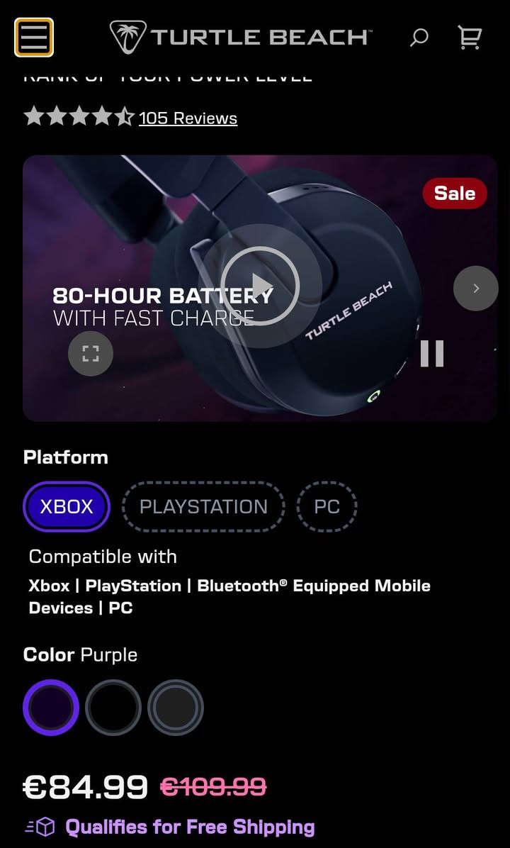 Turtle beach stealth 600 Gen 3
مستعملة شهر واحد فقط

شحنها يدوم 80 ساعة ( رهيبة صراحة )

وايرليس، وقطعة دنگل وبدون اي تأخير بالصوت اكيد

المايك ادائه راقي وبي عزل حتى اذا اكو صوت عالي بالغرفة مراح يبين بالمايك ( عن تجربة ).

تربط Xbox, Pc, Bluetooth

هذا سعرها بالموقع بالصورة كبالكم.

سعرها 100 الف، مكاني بغداد

***********
