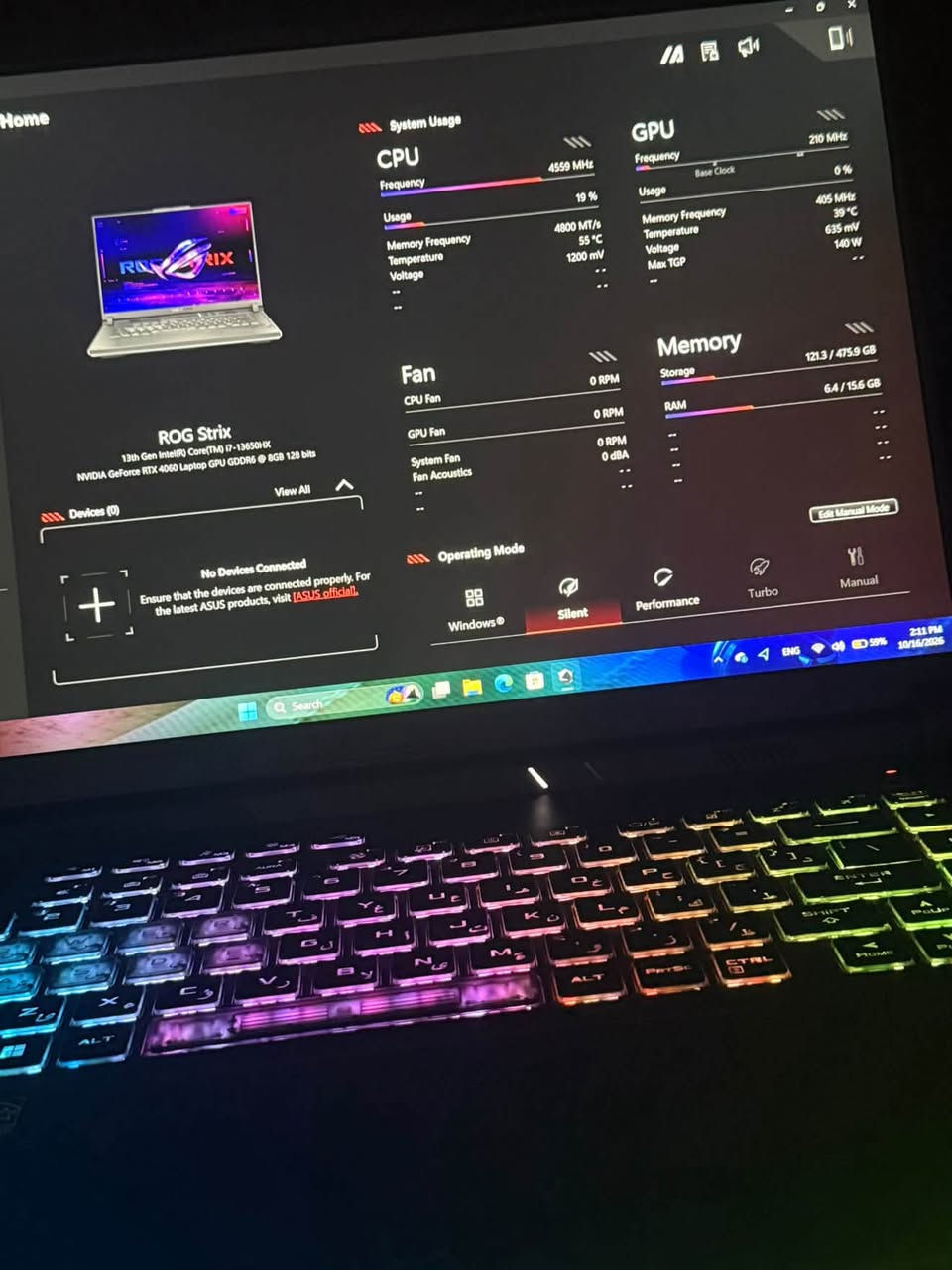 اسوس ROG G16 • RTX 4060 • مستعمل يومين