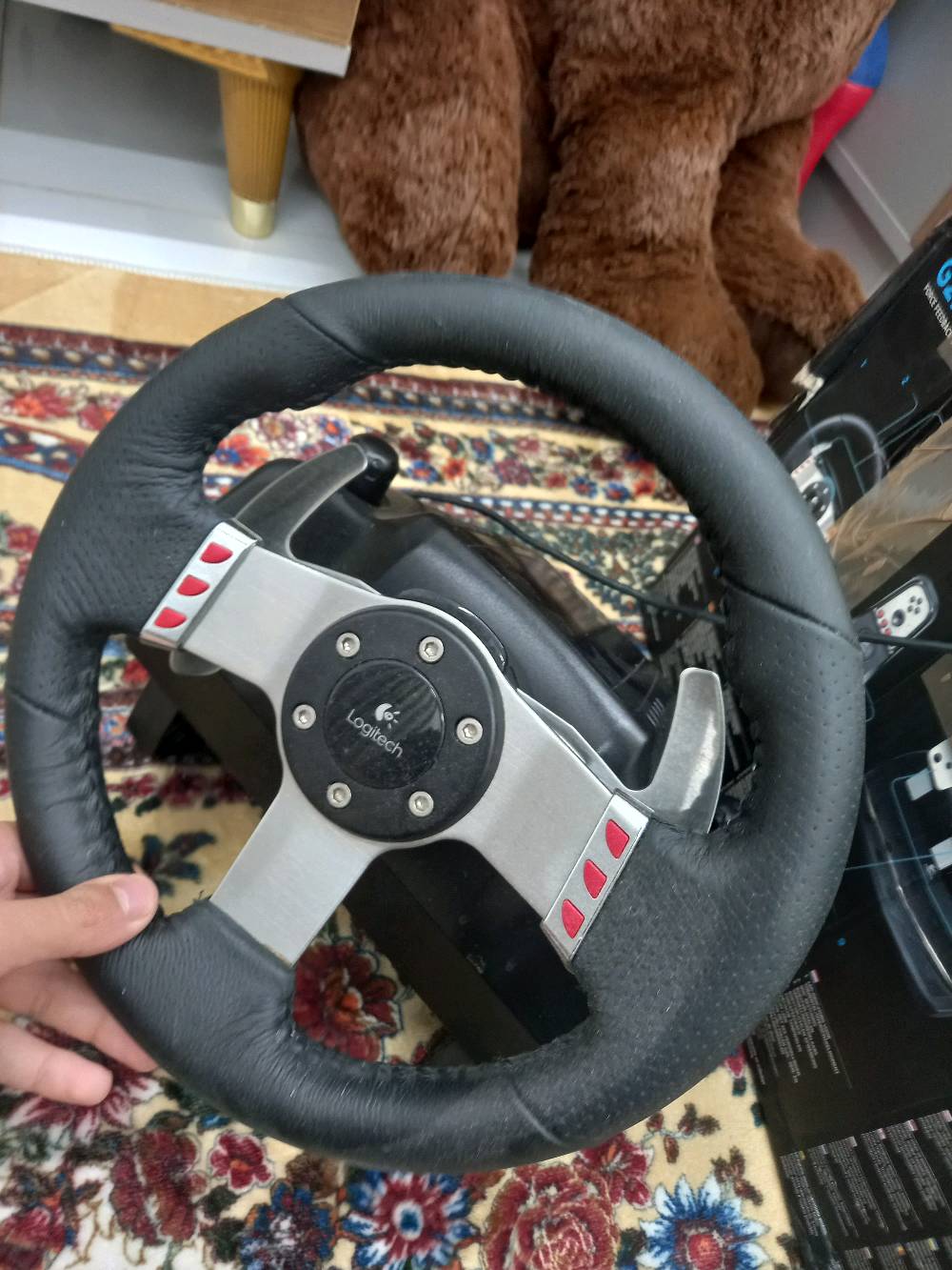 سلام عليكم 
دركسون logetich g27 جديد بل جيس و كامل الملحقات