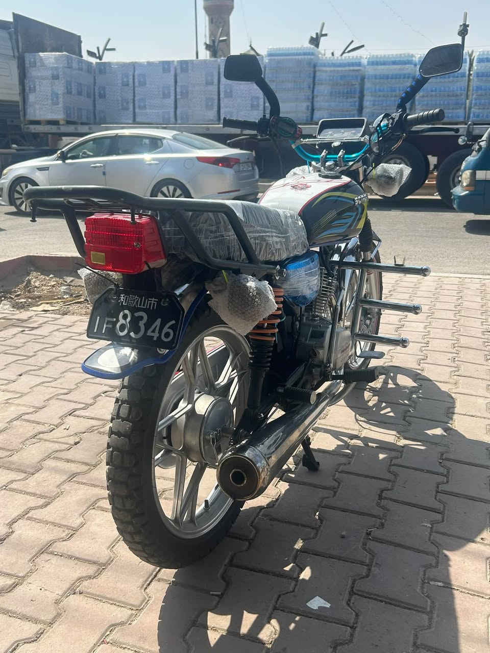 دراجة إيراني موديل 23 محرك150cc
ما بيها أي نقص بس لبريك الگدام
كهربائيات كلها شغالة 
سعر 600وبيها مجال
لتواصل ***********
