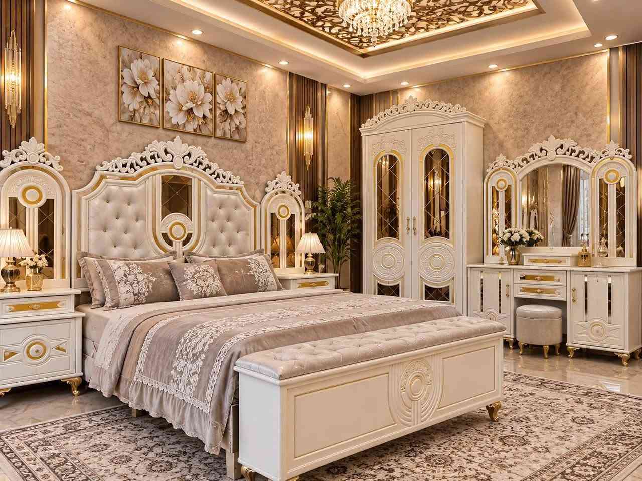 موديل الأقواس • نجارة عراقية • طقم 10 قطع