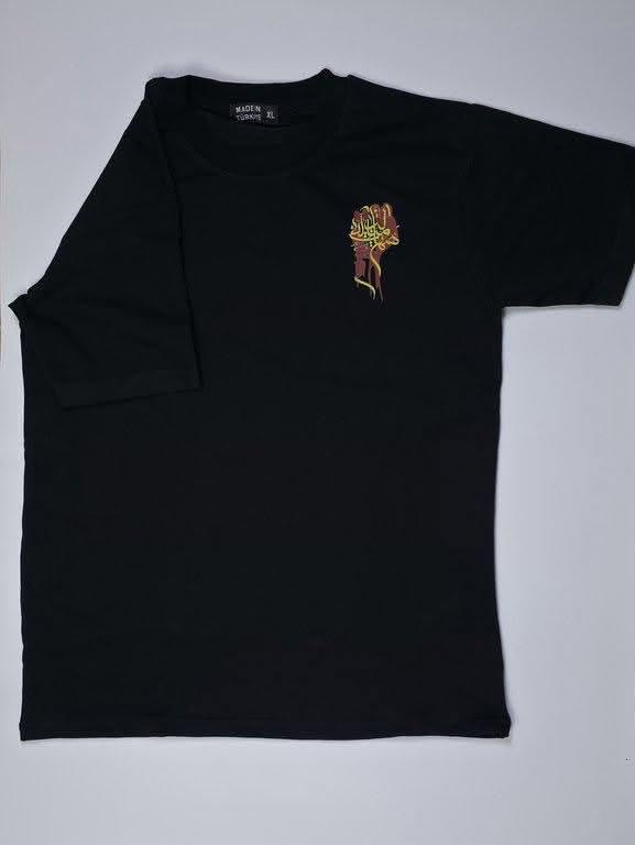 تيشيرت اسود • طباعة حسب الطلب • مقاسات L/XL/2XL/3XL