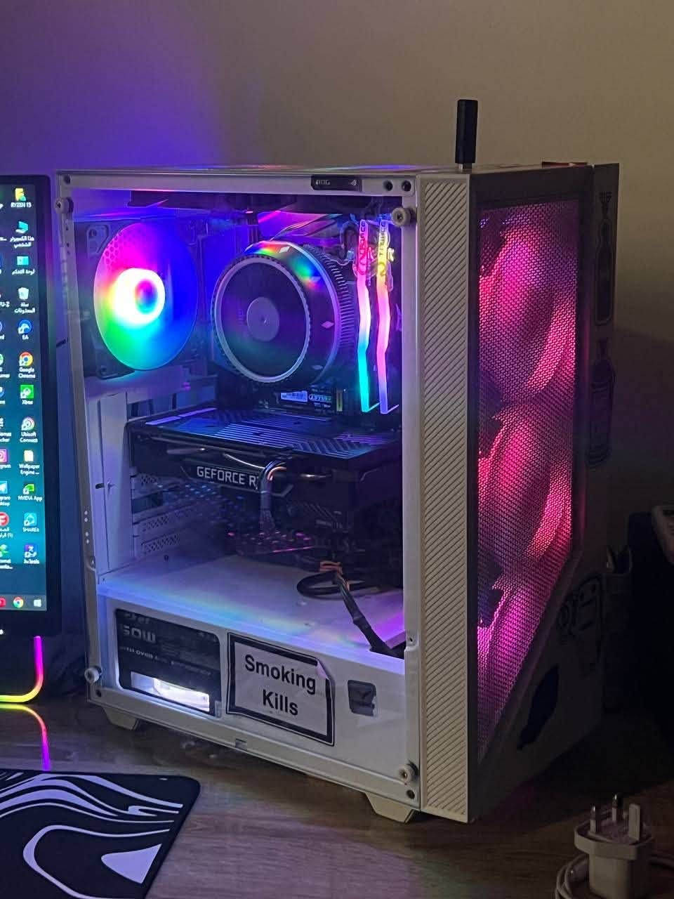 🔥 للبيع بي سي كامل ويا شاشتين وملحقات 🔥
🖥️ مواصفات الكيس:
• Ryzen 5 5500
• MSI X570 Gaming Plus
• RAM 16GB T-Force 3600MHz
• M.2 MSI 1TB Gen4
• M.2 256GB
• Power Supply Rocket 650W RGB
• Case Fantech 6 Fans RGB

🖥️ مواصفات الشاشات:
• AOC 27” — 180Hz — IPS — FHD
• Dell 22” — 75Hz — VA — FHD

⌨️ كيبورد: 25,000 د.ع
🔊 سبيكرات خارجية: 15,000 د.ع

💰 السعر الكامل: 1,050,000 د.ع

🚚 توصيل لجميع المحافظات العراقية

📞 للتواصل:
• واتساب: ***********
• اتصال فقط: ***********

📩 للجادين فقط
