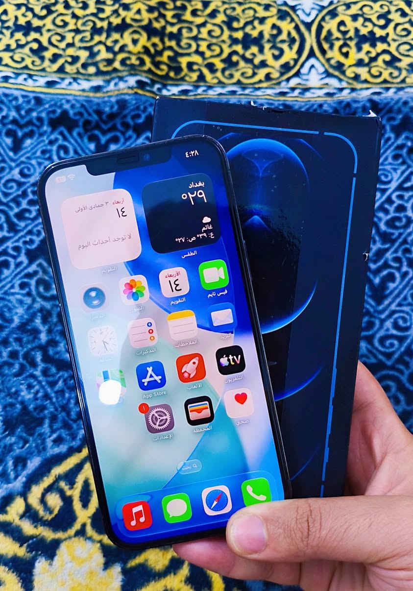 ايفون ١٢ برو ماكس • ٢٥٦ • بطارية ٧٥%