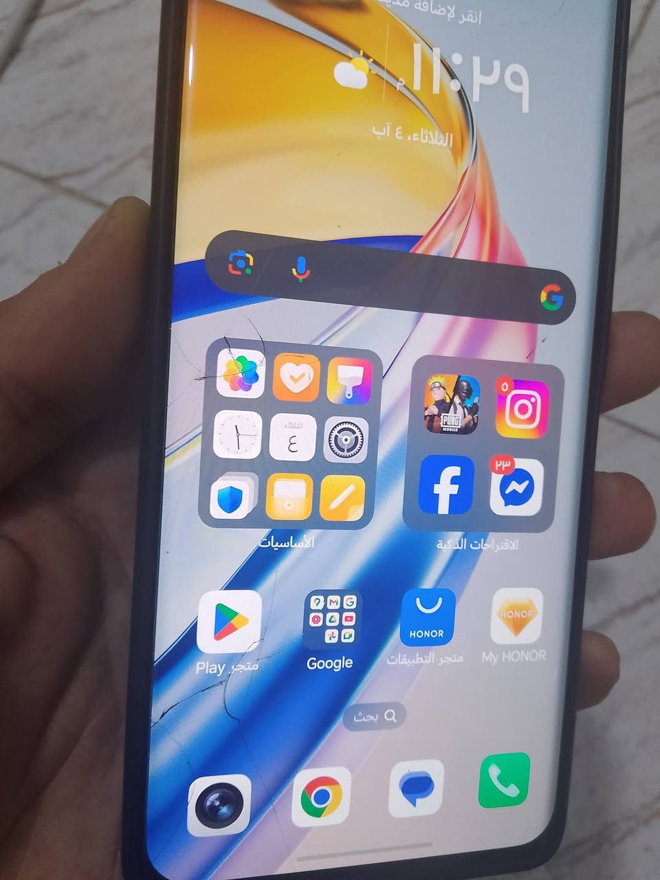 ههونر x9B. ذاكره256 بلادي ممفتوح بي فطور بالگلاس كما موضح بالصور ممأثر على اللمس ببشي/*********** موجود واتس واتصال
السعر200
