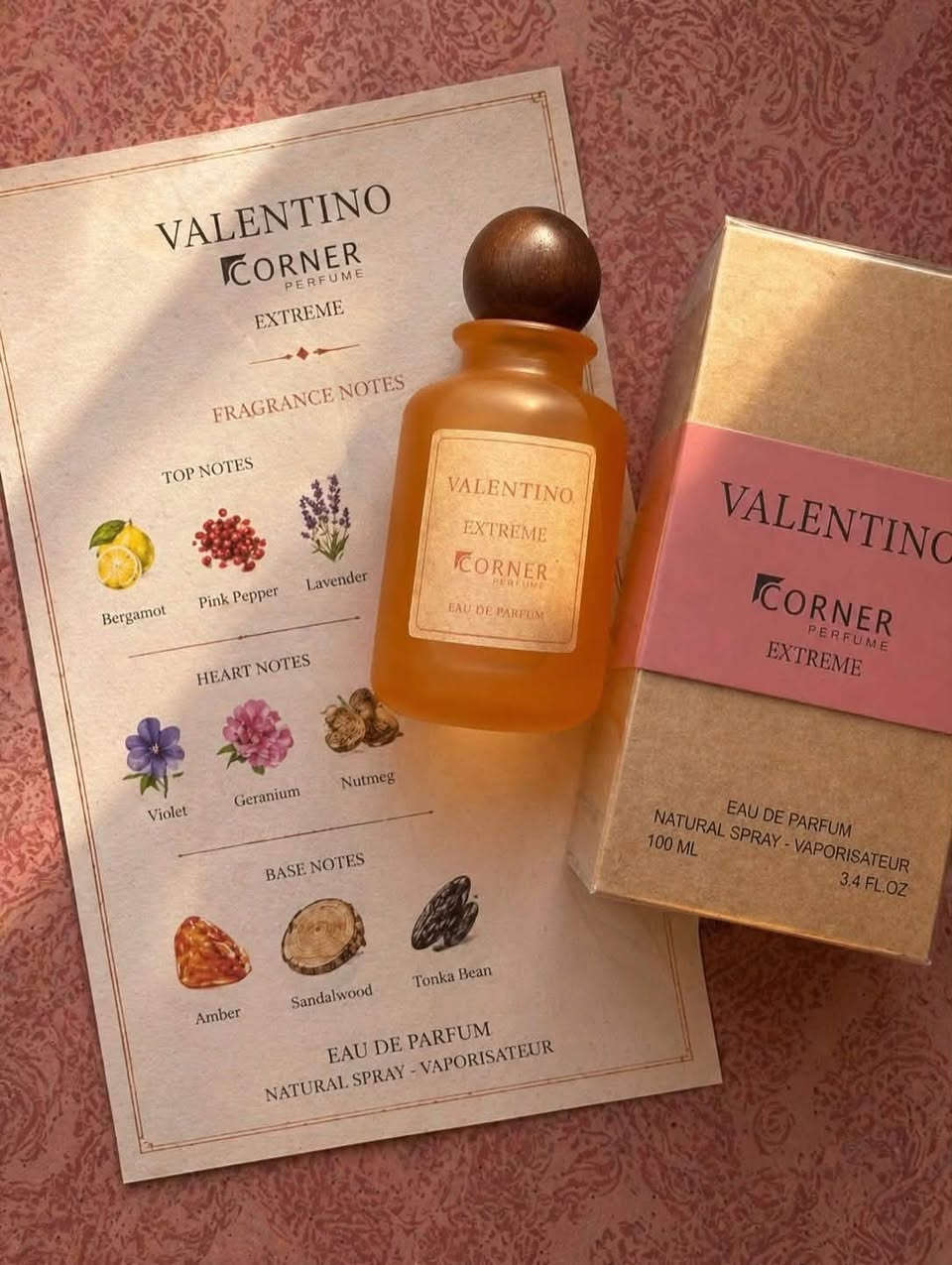 فالنتينو اصدار الاكستريم✨
المكونات: العسل، الفانيلا،الزهور البيضاء، الكرز،
المسك،العنبر،الحمضيات🍯🍊
🔸ثبات وفوحان وتركيز عالي🔥
مناسب لكل الأوقات، خصوصاً المساء والمناسبات

طوز خورماتو - مجاور مصور الجامعة📍
للحجز والاستفسار دايركت📬
***********
